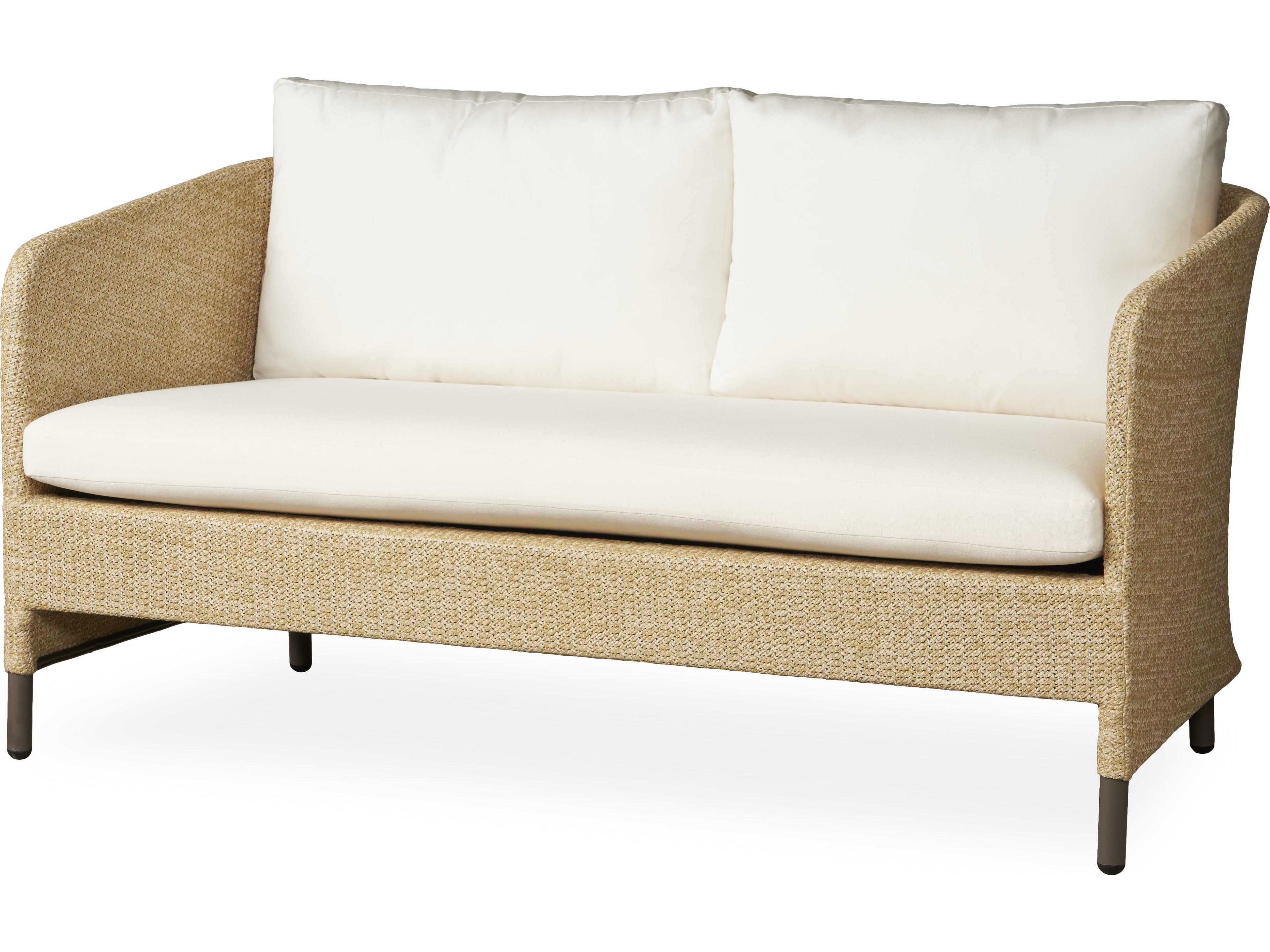 Verona Wheat Textilene Wicker Outdoor Loveseat