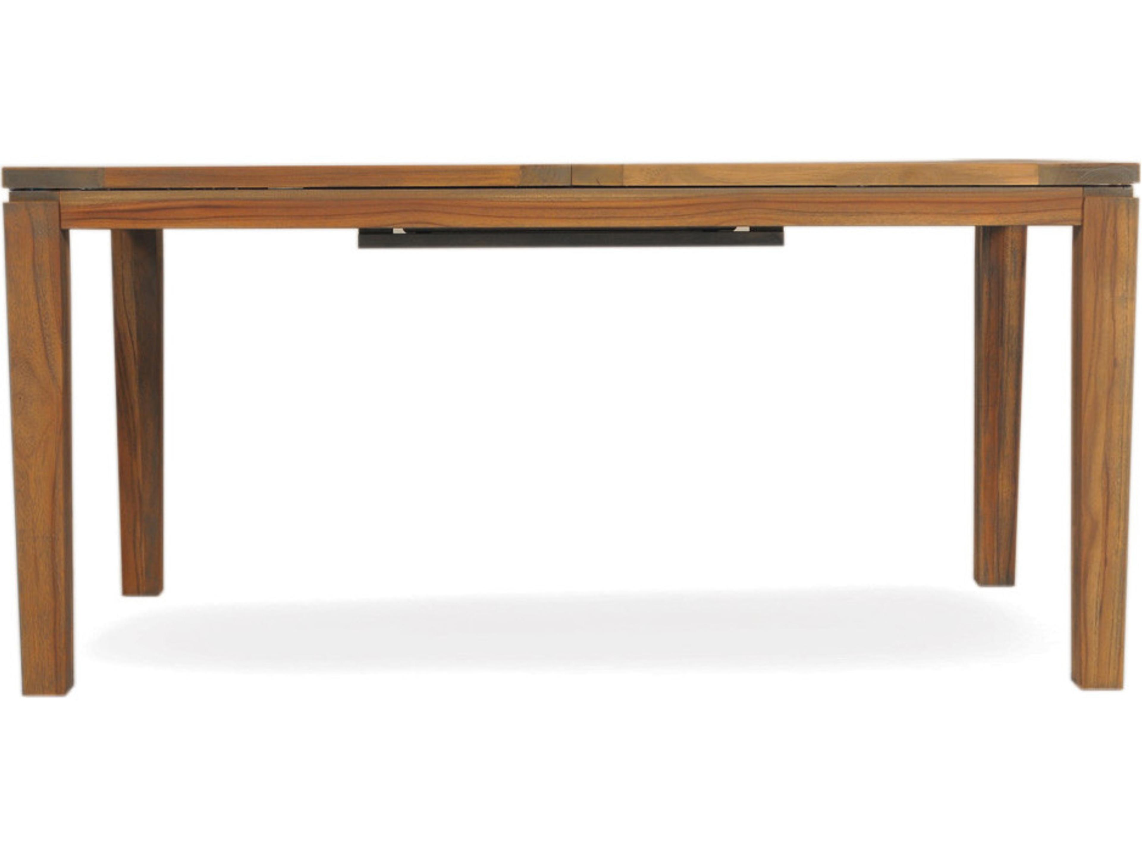 Lloyd Flanders Teak Rectangular Butterfly Leaf Outdoor Patio Dining Table