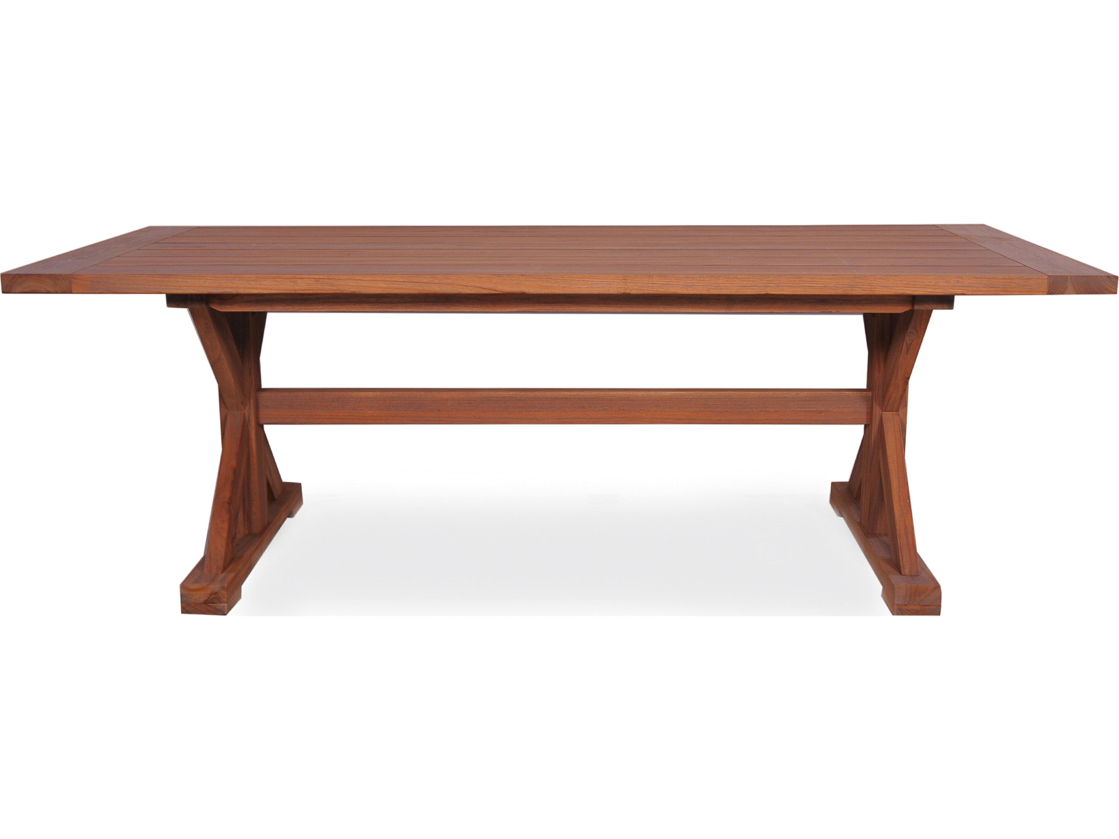 Universal Teak Rectangular Trestle Dining Table