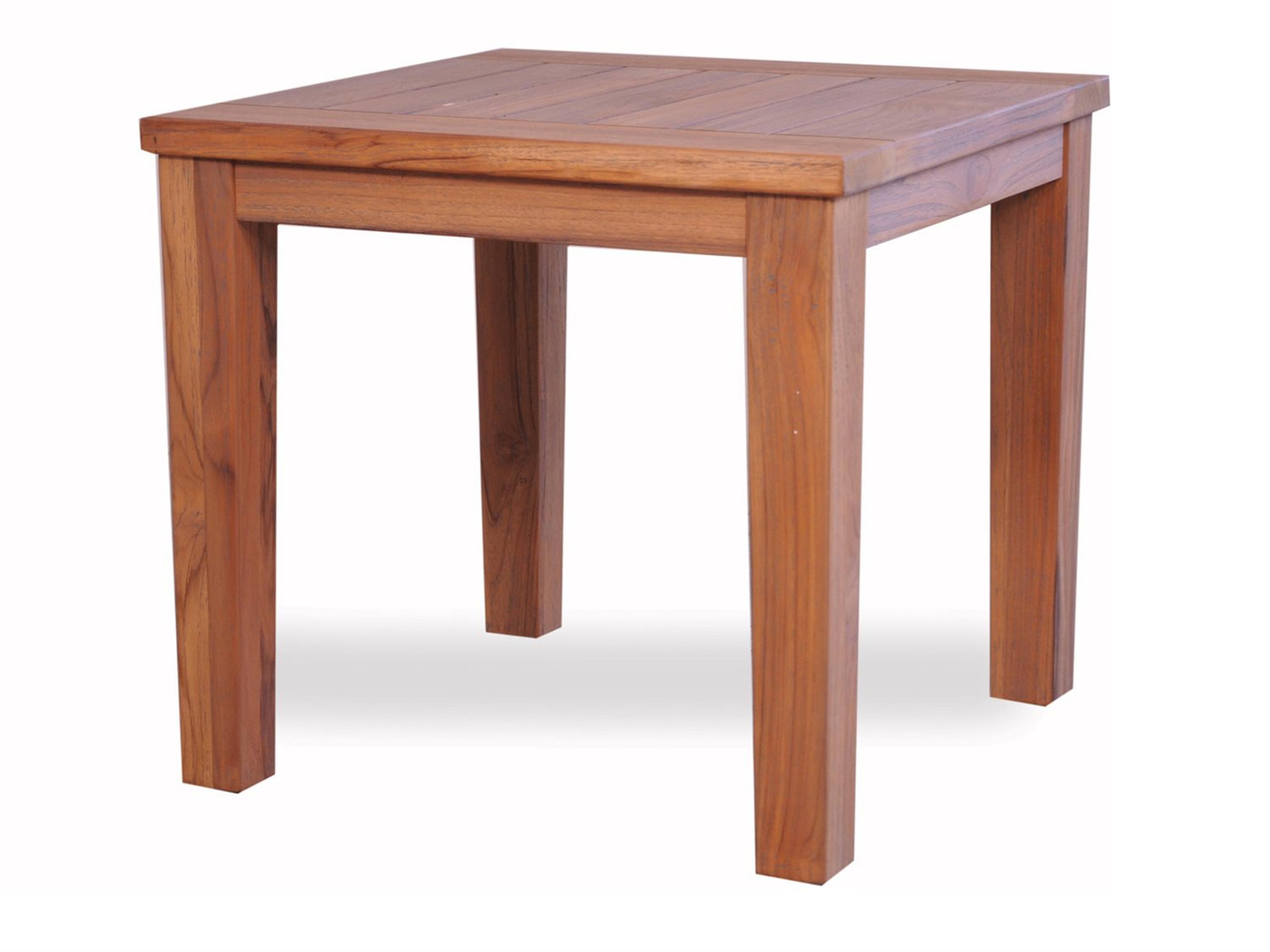 Teak Square Tapered Leg Patio End Table