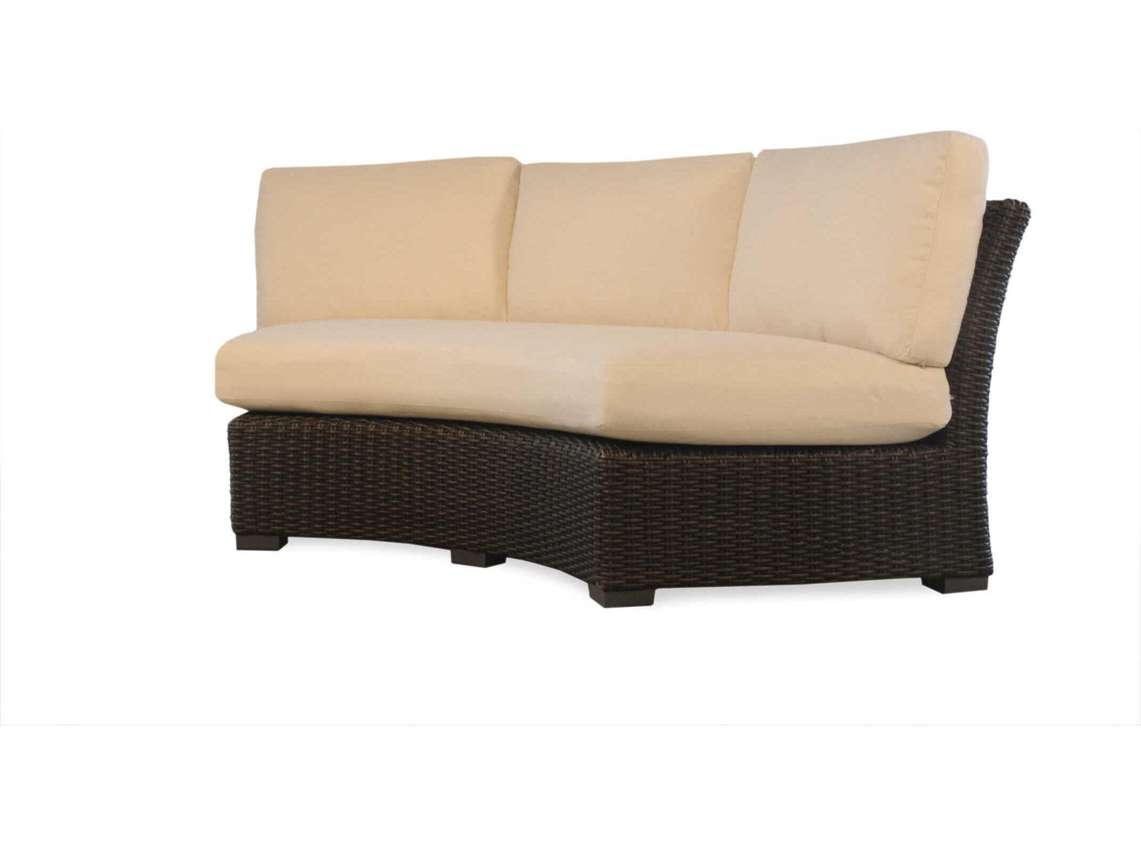 Lloyd Flanders Mesa Wicker Curved Patio Sofa