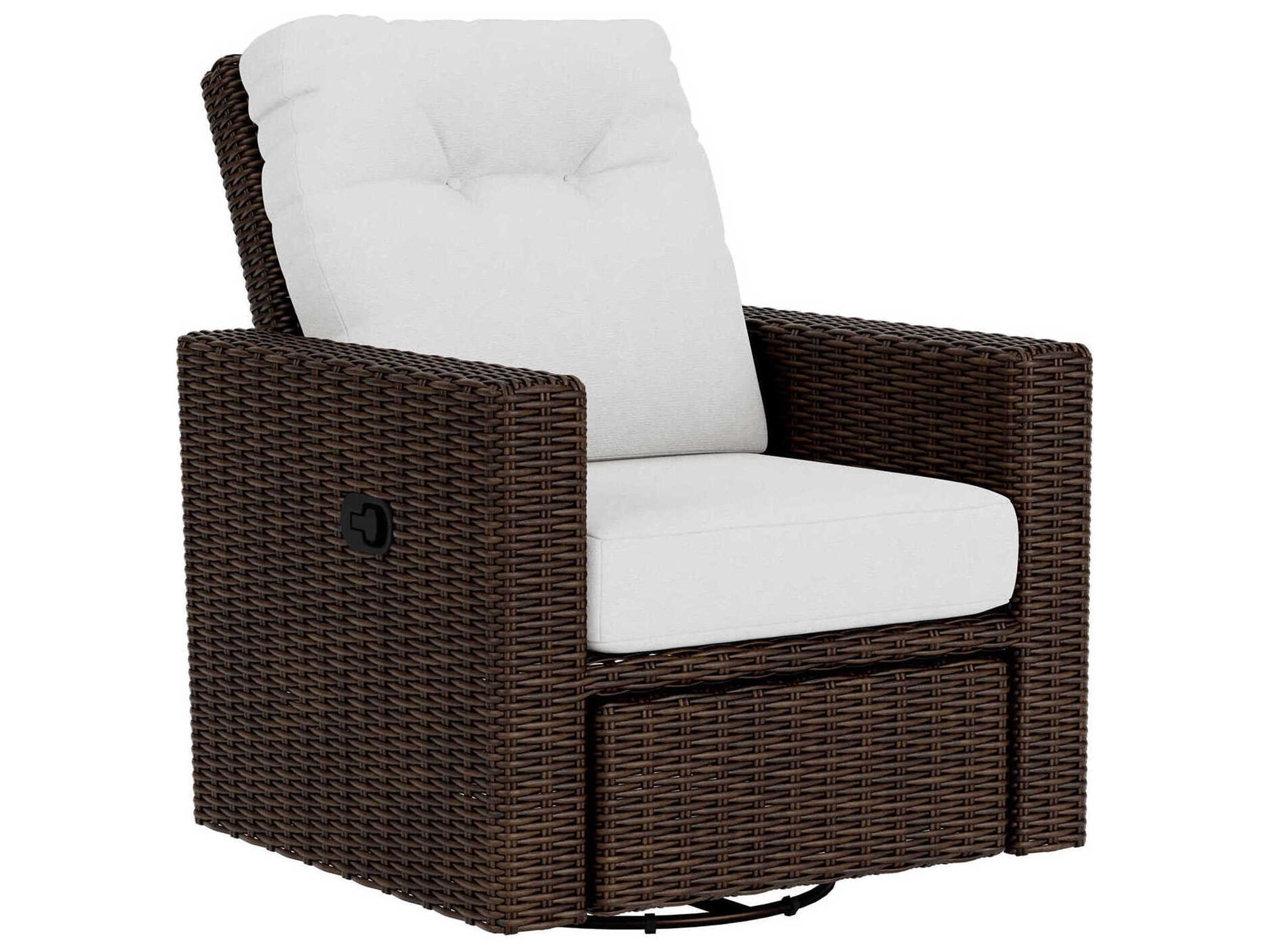 Lloyd Flanders Mesa Wicker Swivel Glider Recliner Outdoor Lounge Chair