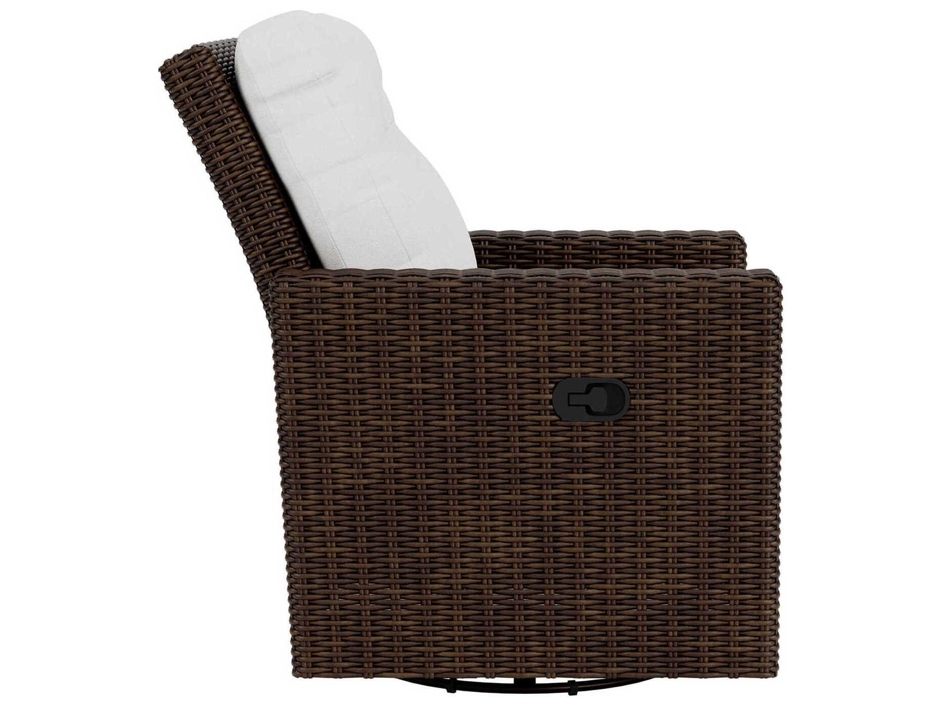 Lloyd Flanders Mesa Wicker Swivel Glider Recliner Outdoor Lounge Chair