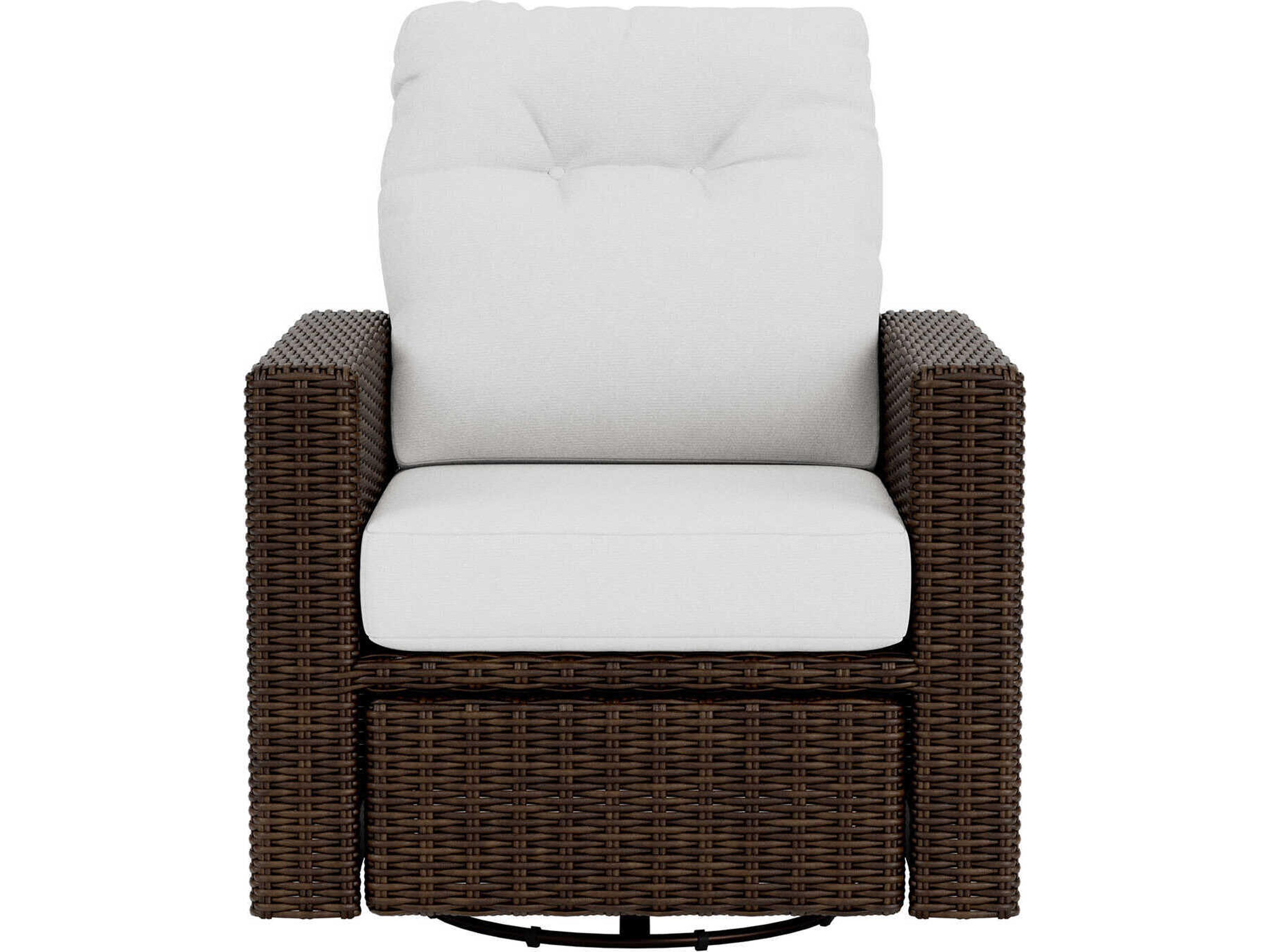 Lloyd Flanders Mesa Wicker Swivel Glider Recliner Outdoor Lounge Chair