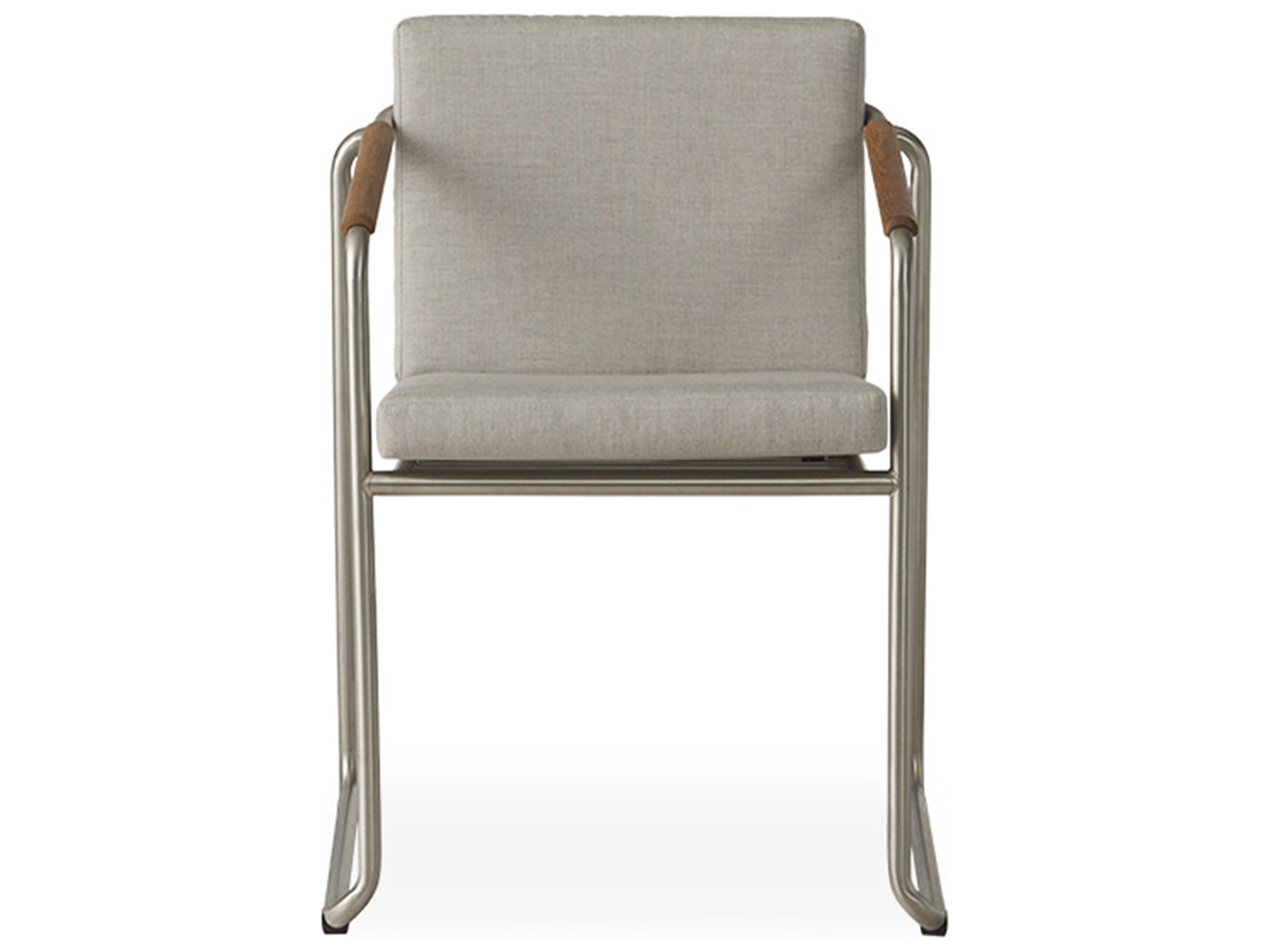 Lloyd Flanders Elevation Stainless Steel Patio Dining Arm Chair