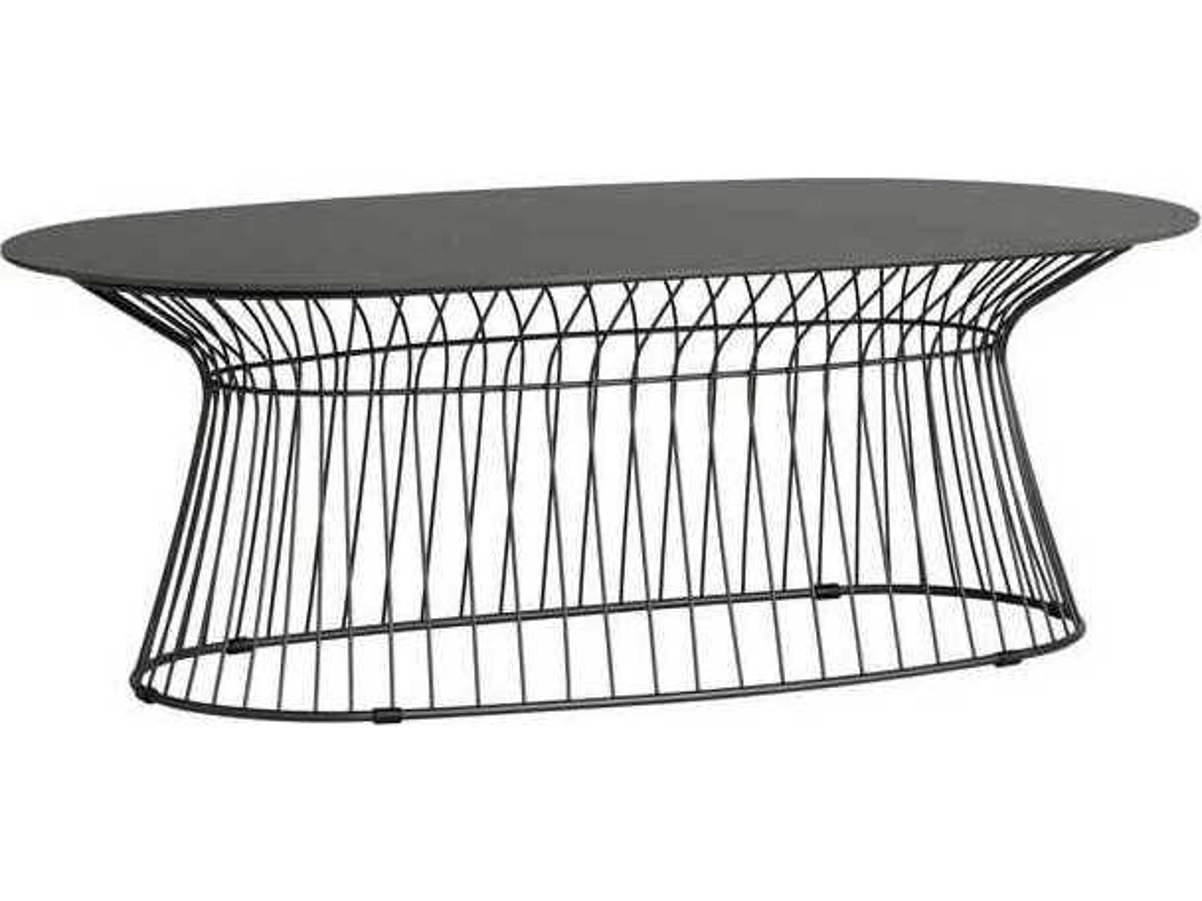 Lloyd Flanders Escape Aluminum Oval Coffee Table
