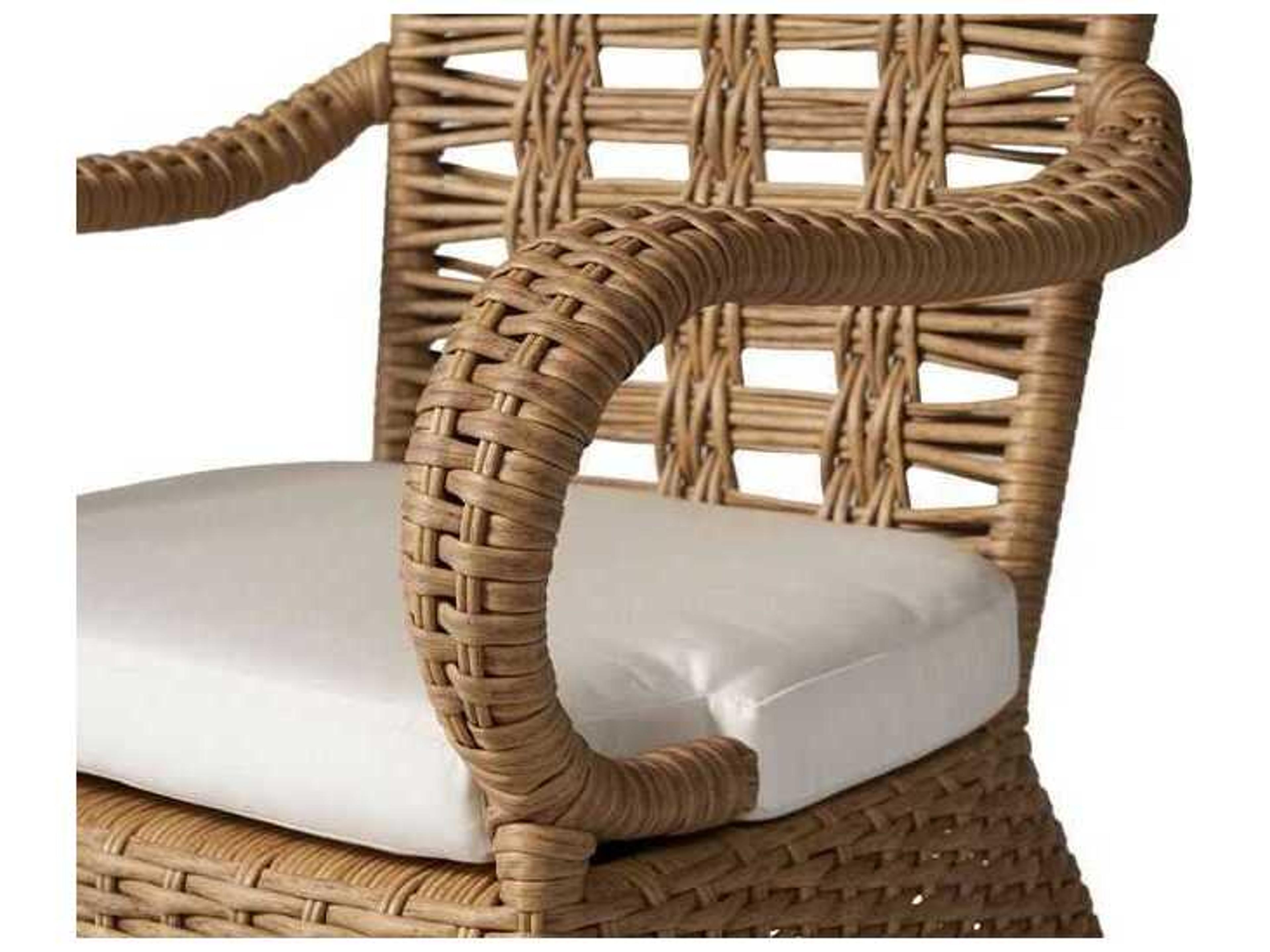 Lloyd Flanders Magnolia Wicker Outdoor Dining Arm Chair