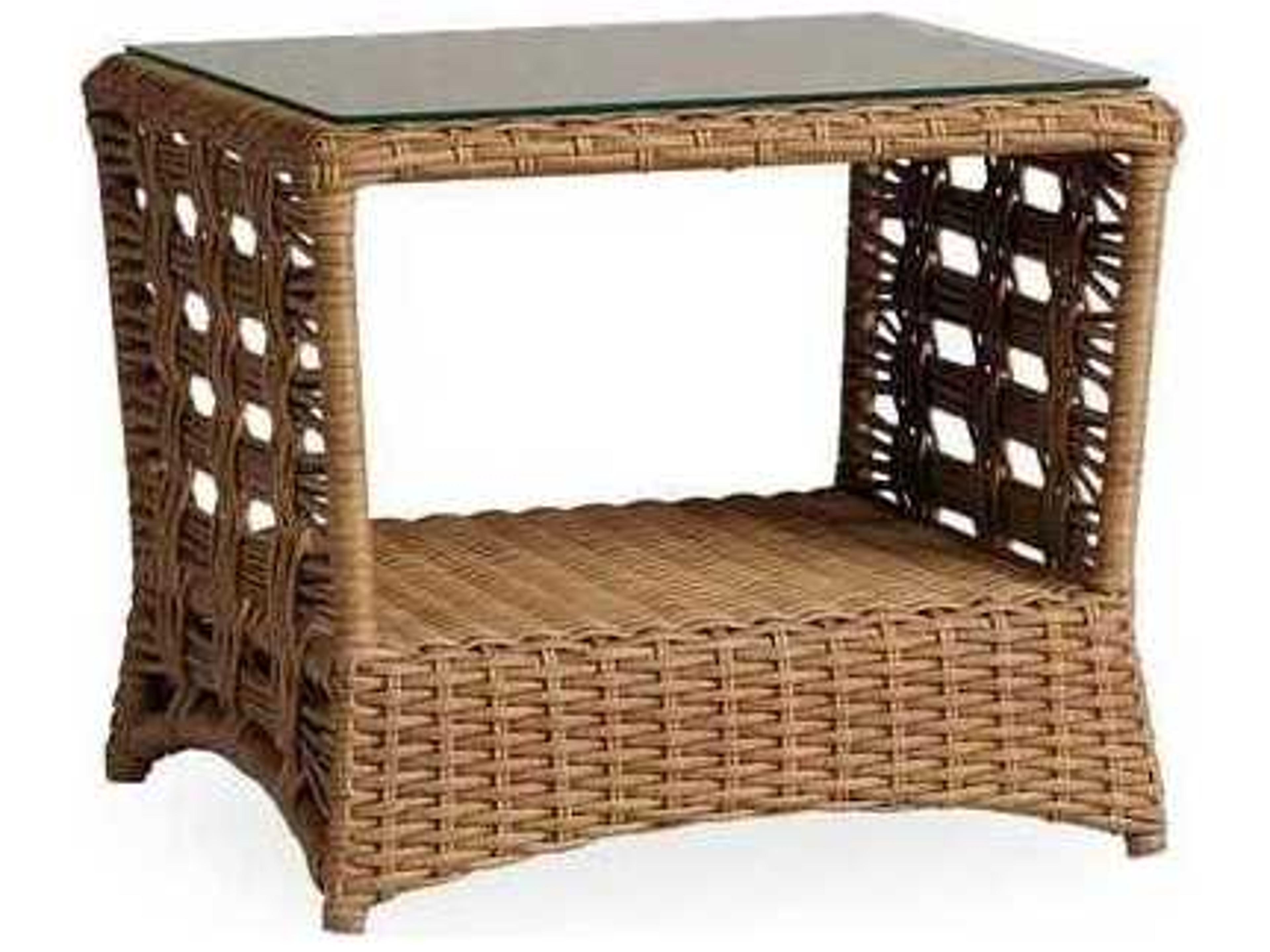 Lloyd Flanders Magnolia Wicker Rectangular Patio End Table