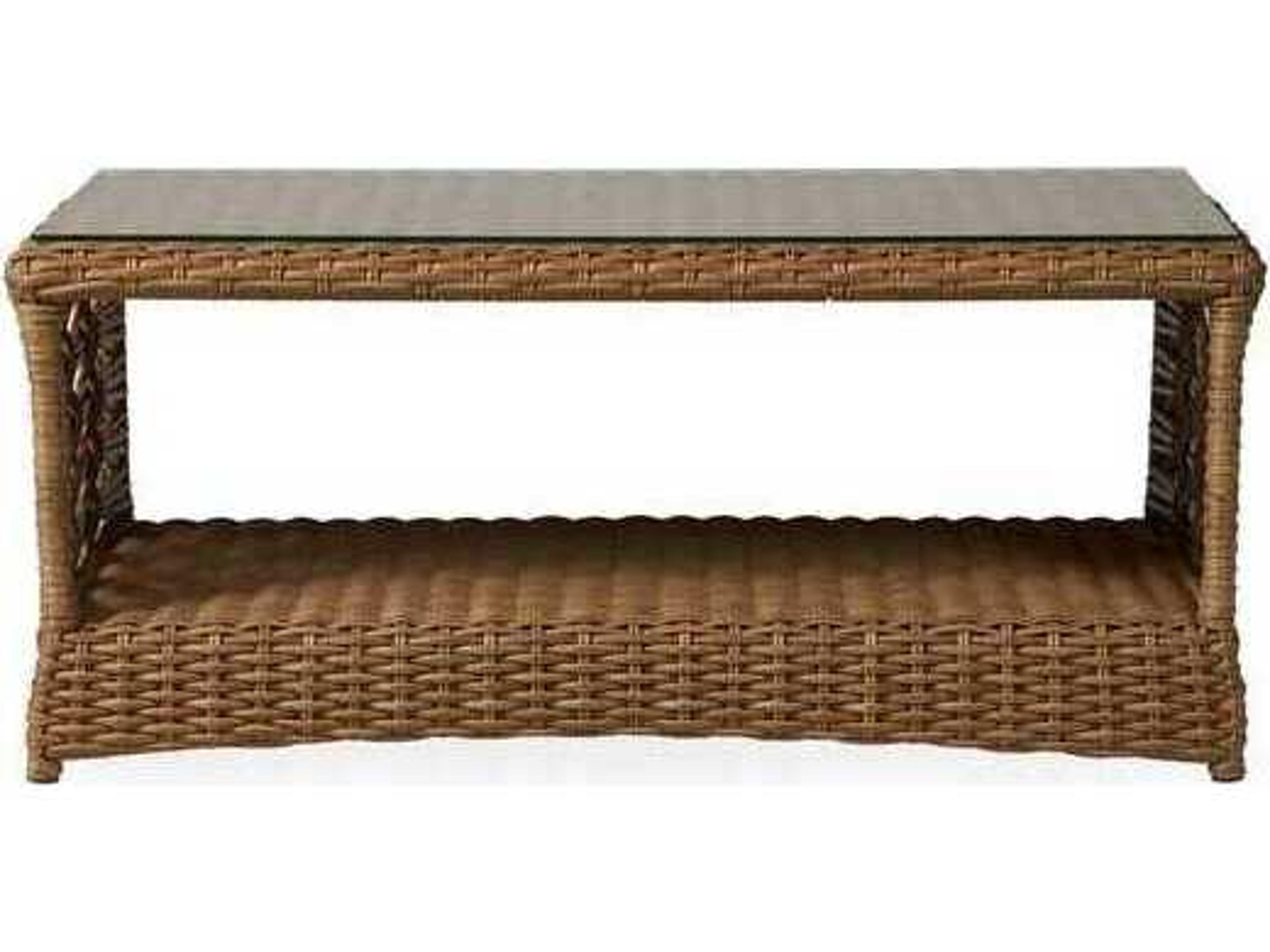 Lloyd Flanders Magnolia Wicker Rectangular Outdoor Coffee Table