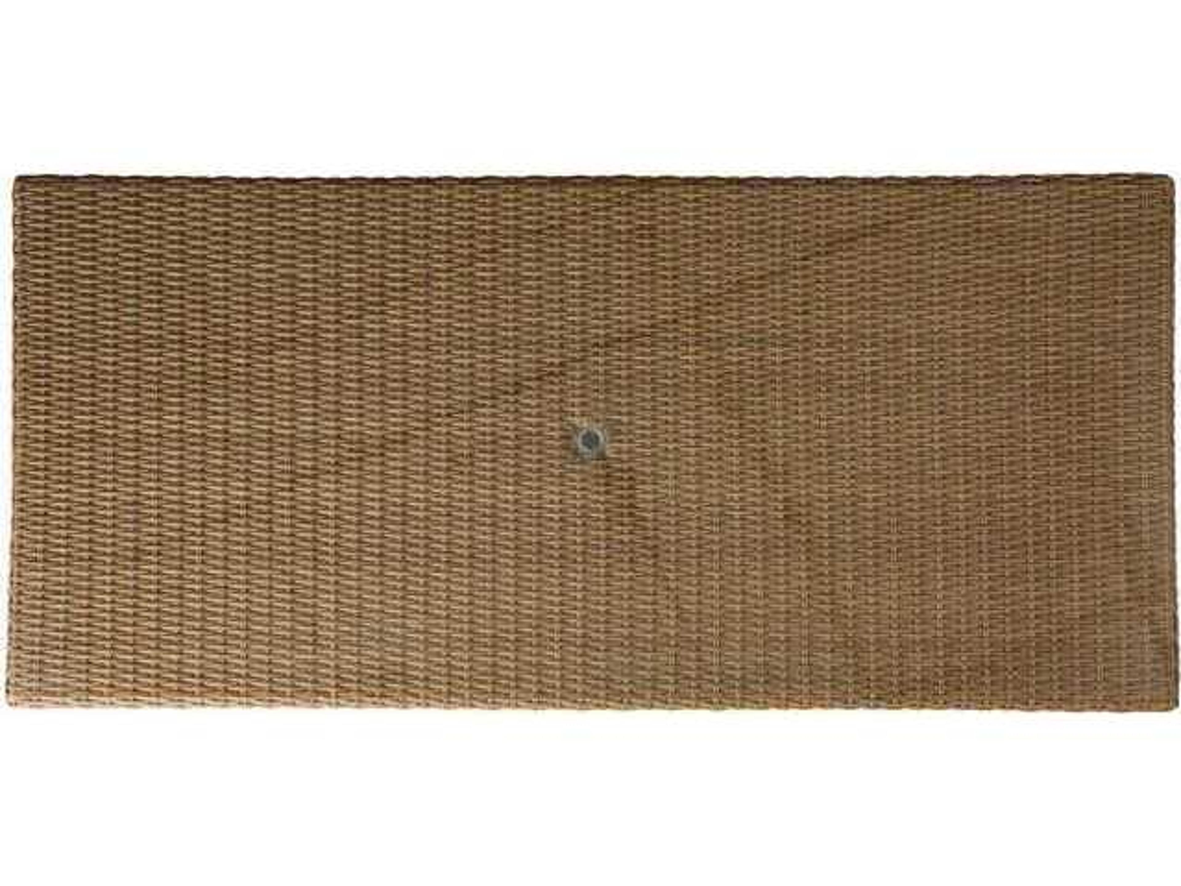 Lloyd Flanders Magnolia Wicker Rectangular Outdoor Dining Table with Umbrella Hole