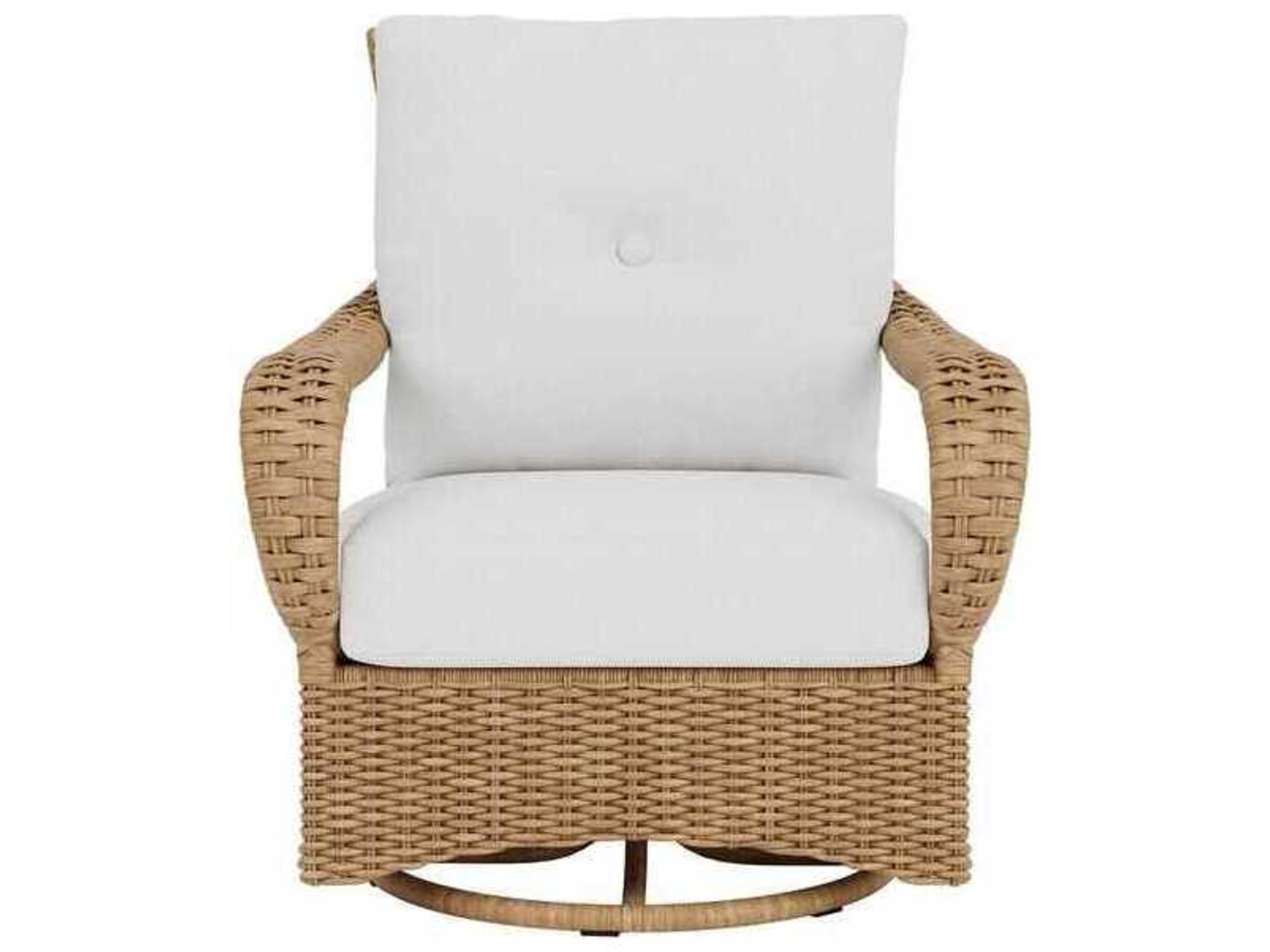 Lloyd Flanders Magnolia Wicker Swivel Glider Outdoor Lounge Chair