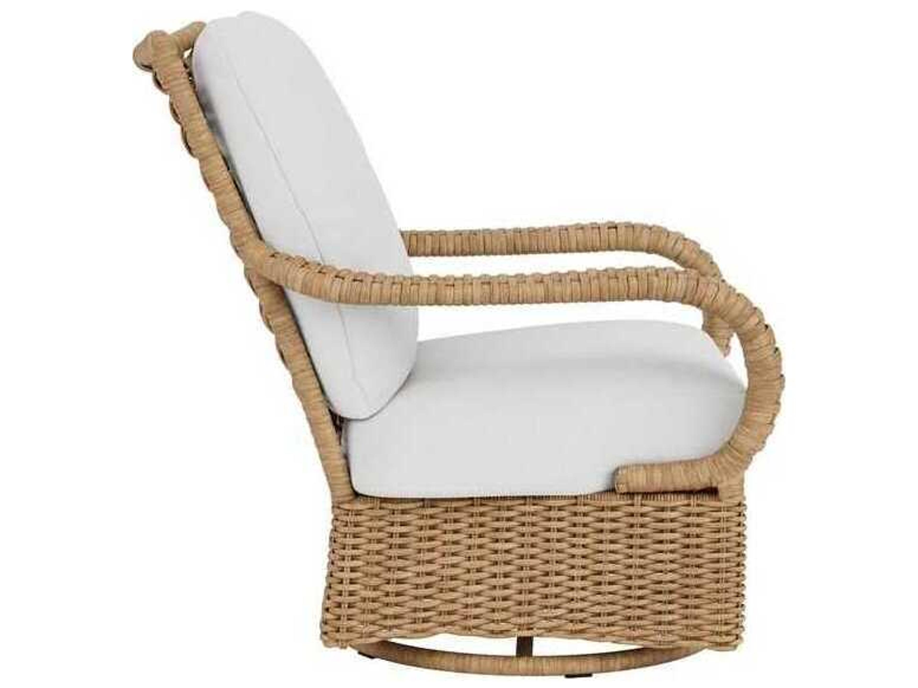 Lloyd Flanders Magnolia Wicker Swivel Glider Outdoor Lounge Chair