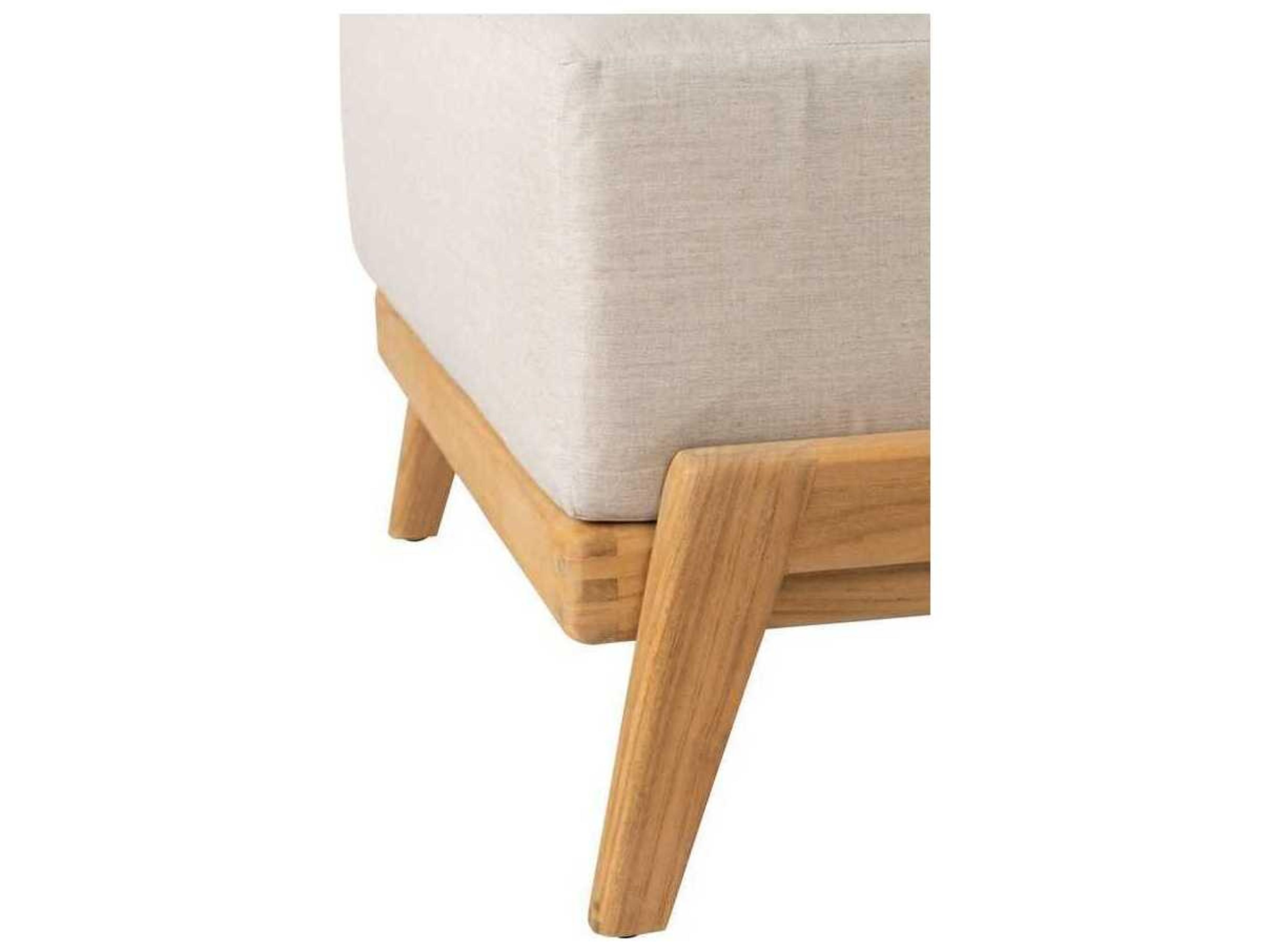 Lloyd Flanders Alpine Teak Ottoman