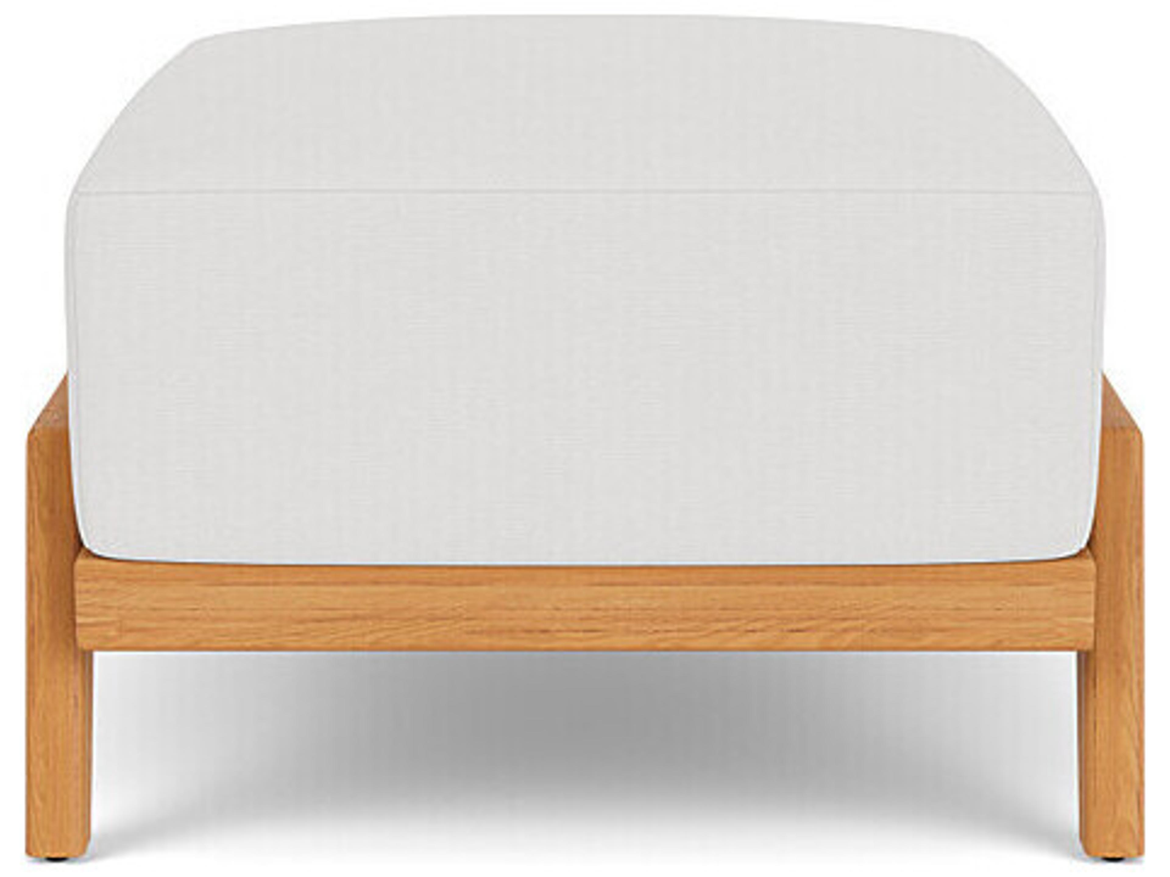 Lloyd Flanders Alpine Teak Ottoman