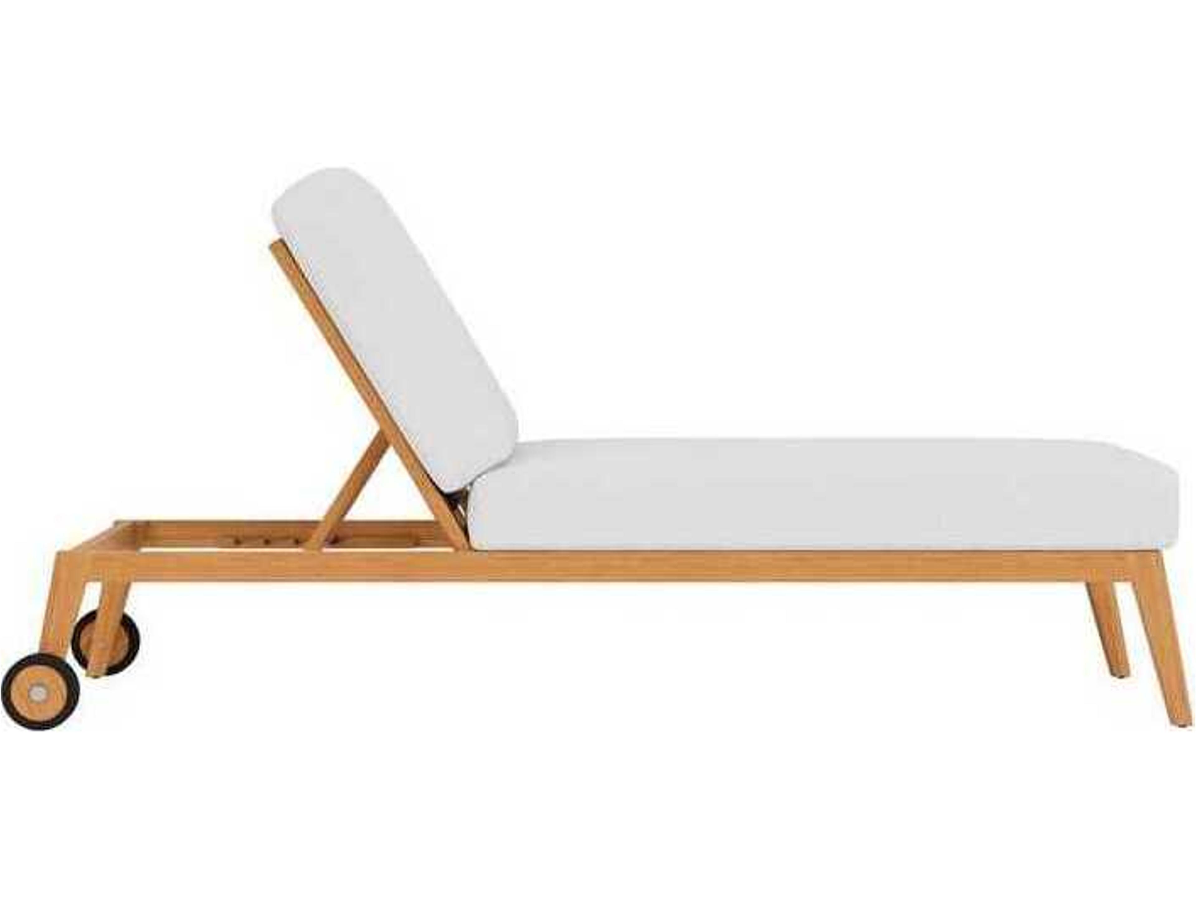 Lloyd Flanders Alpine Teak Chaise Lounge