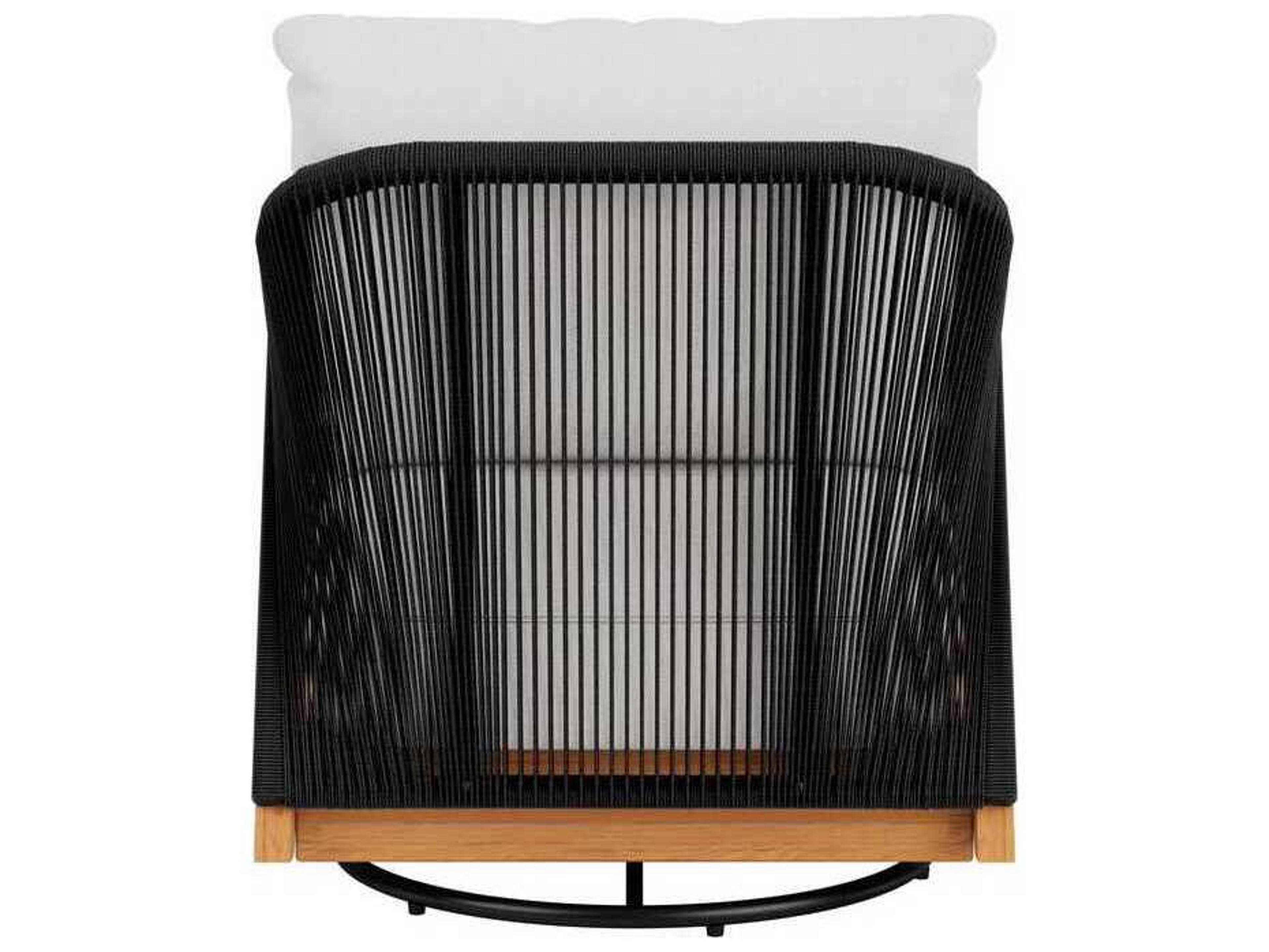 Lloyd Flanders Alpine Teak Swivel Lounge Chair