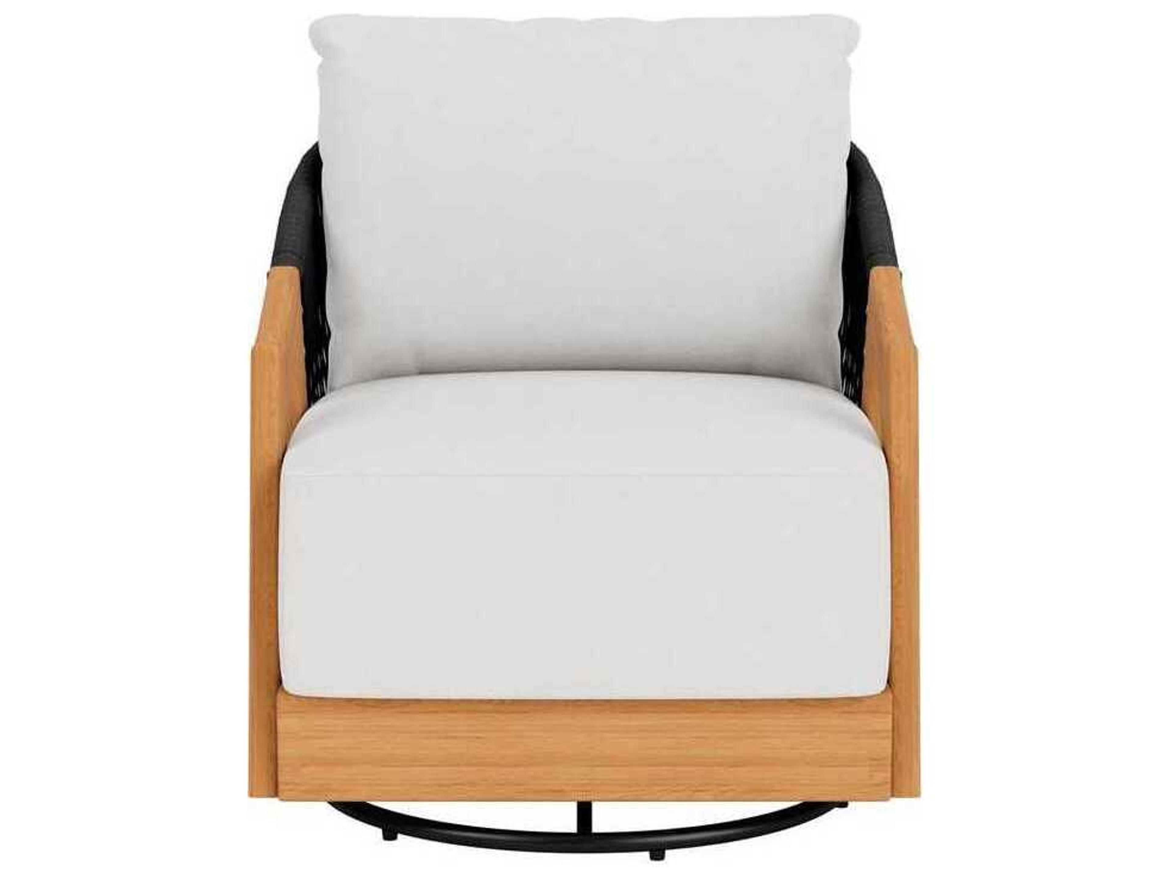 Lloyd Flanders Alpine Teak Swivel Lounge Chair