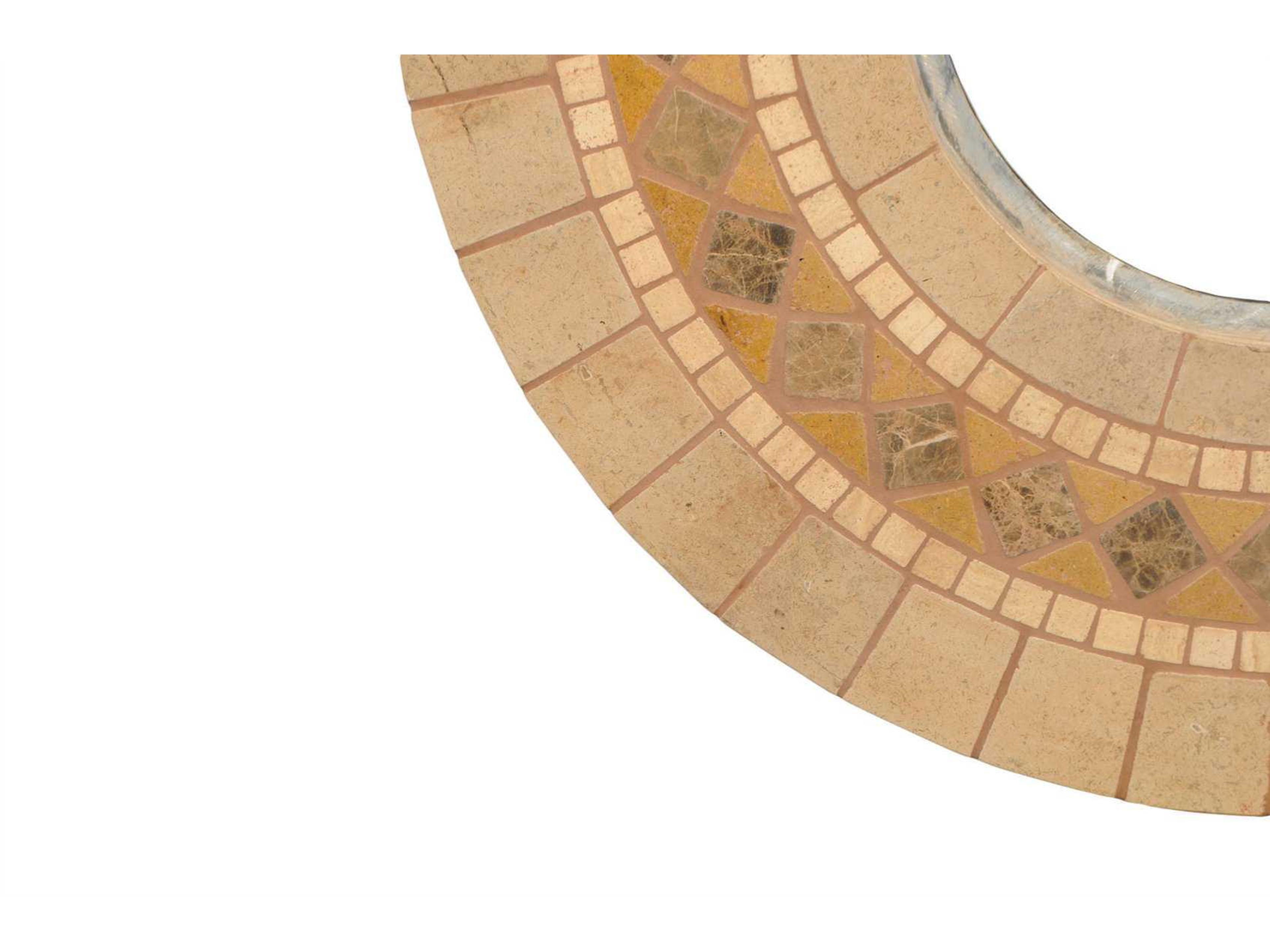 Lloyd Flanders Contempo Wicker Round Stone Outdoor Fire Pit Table