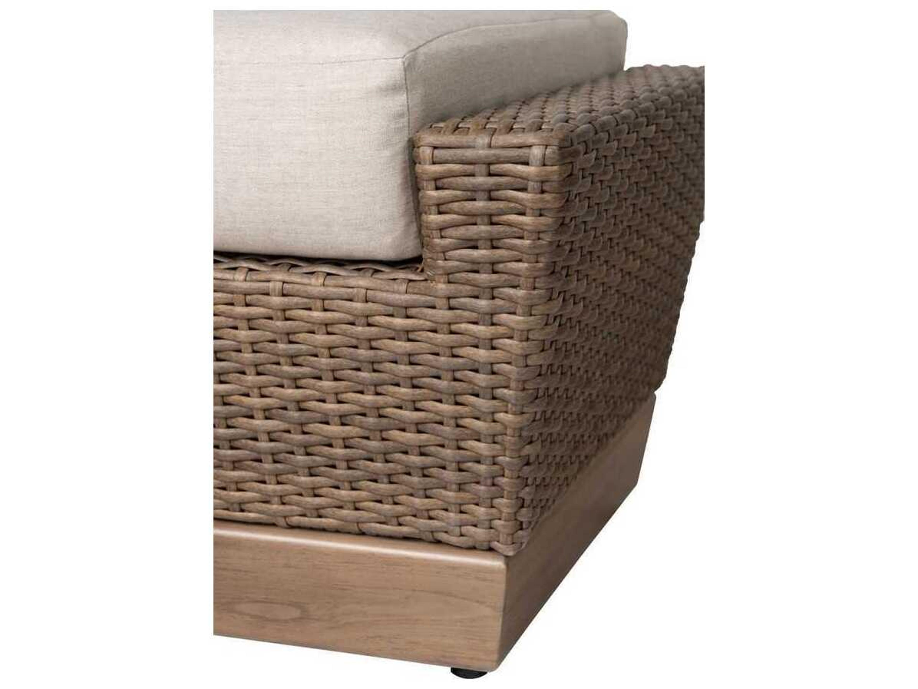 Lloyd Flanders Charisma Aluminum Wicker Ottoman