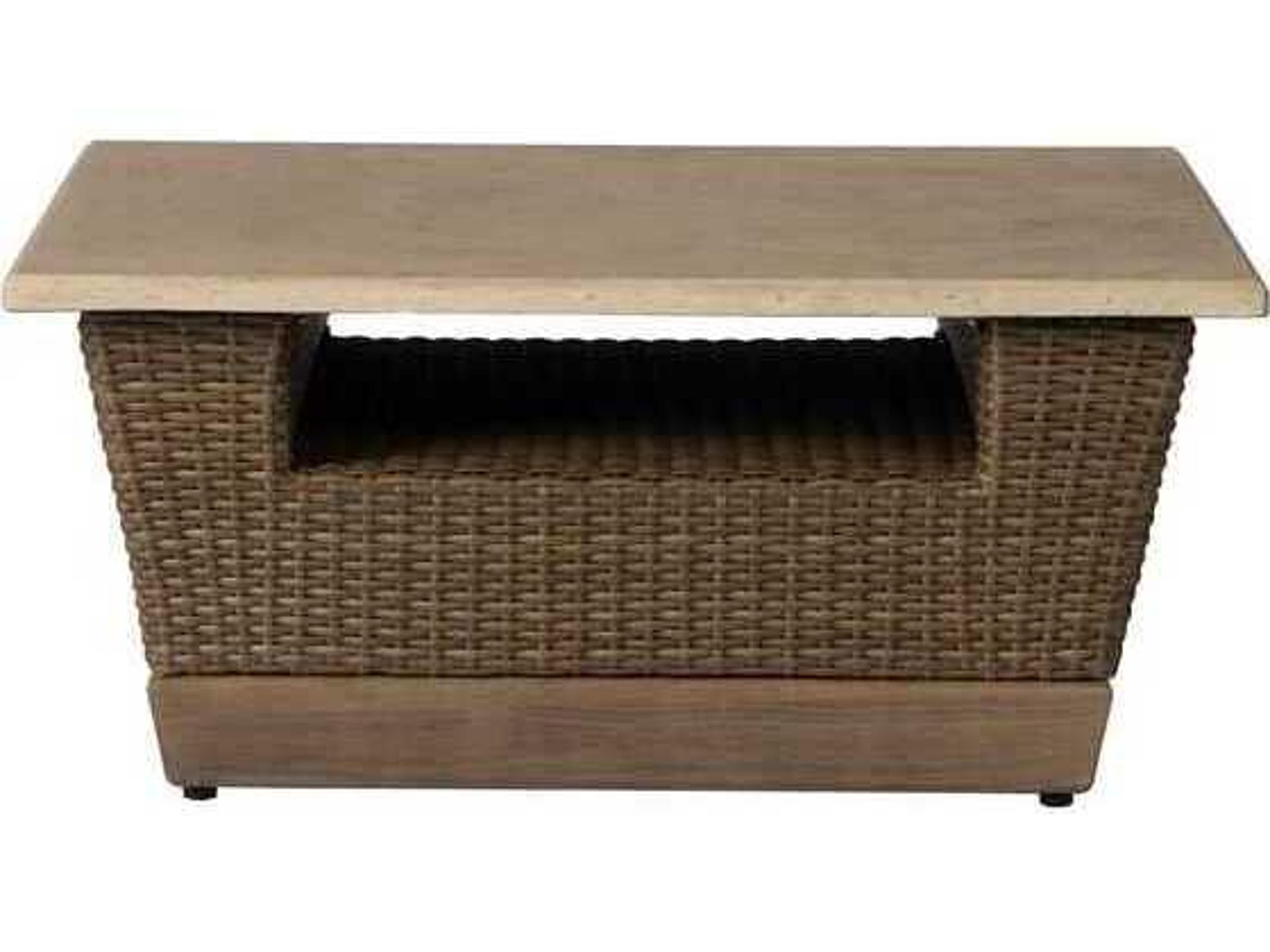 Lloyd Flanders Charisma Aluminum WIcker Square Coffee Table