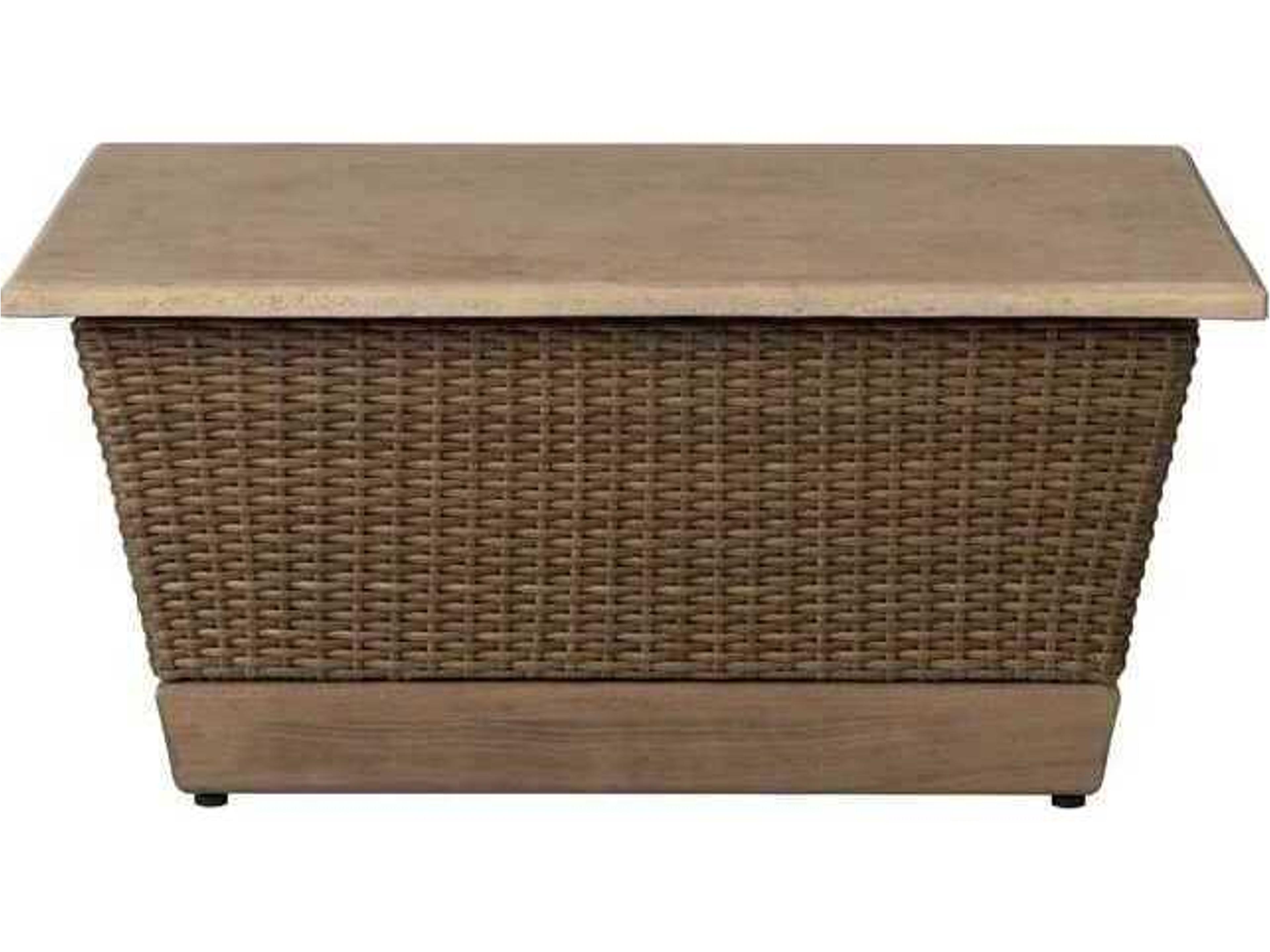 Lloyd Flanders Charisma Aluminum WIcker Square Coffee Table