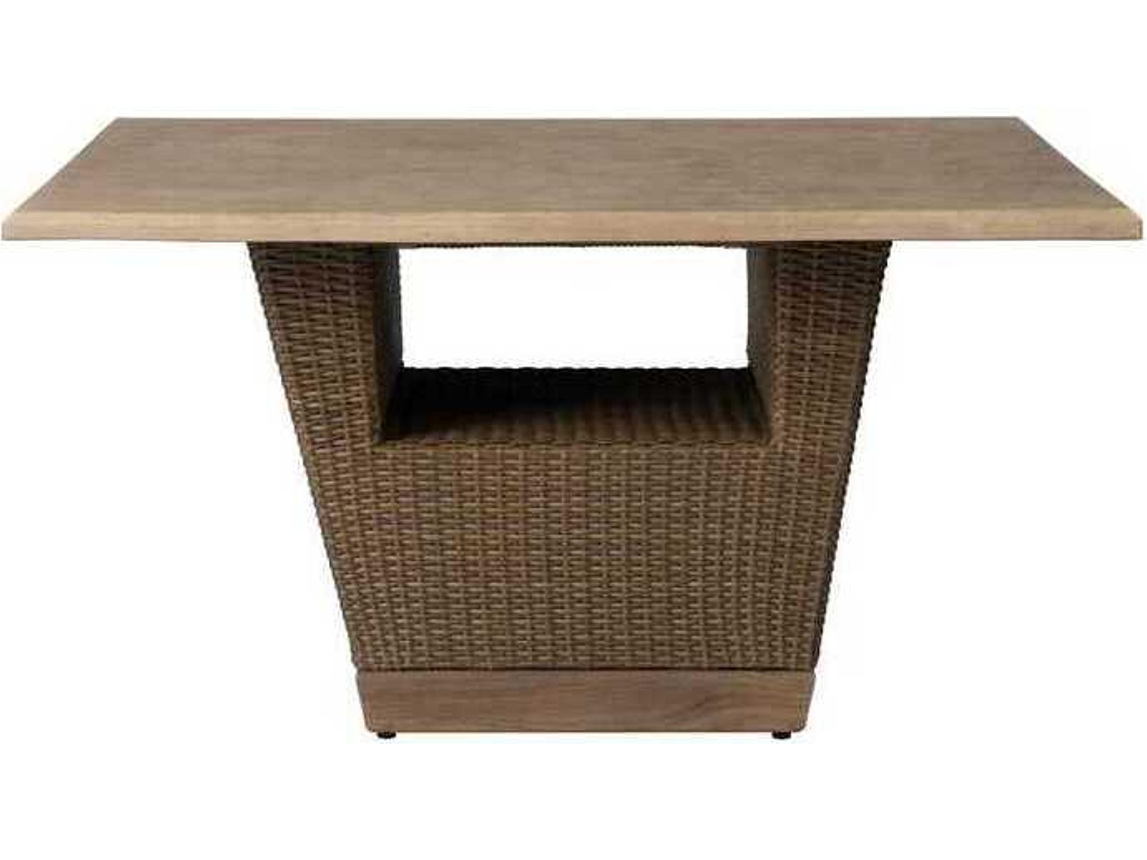 Lloyd Flanders Charisma Aluminum Wicker Square Dining Table
