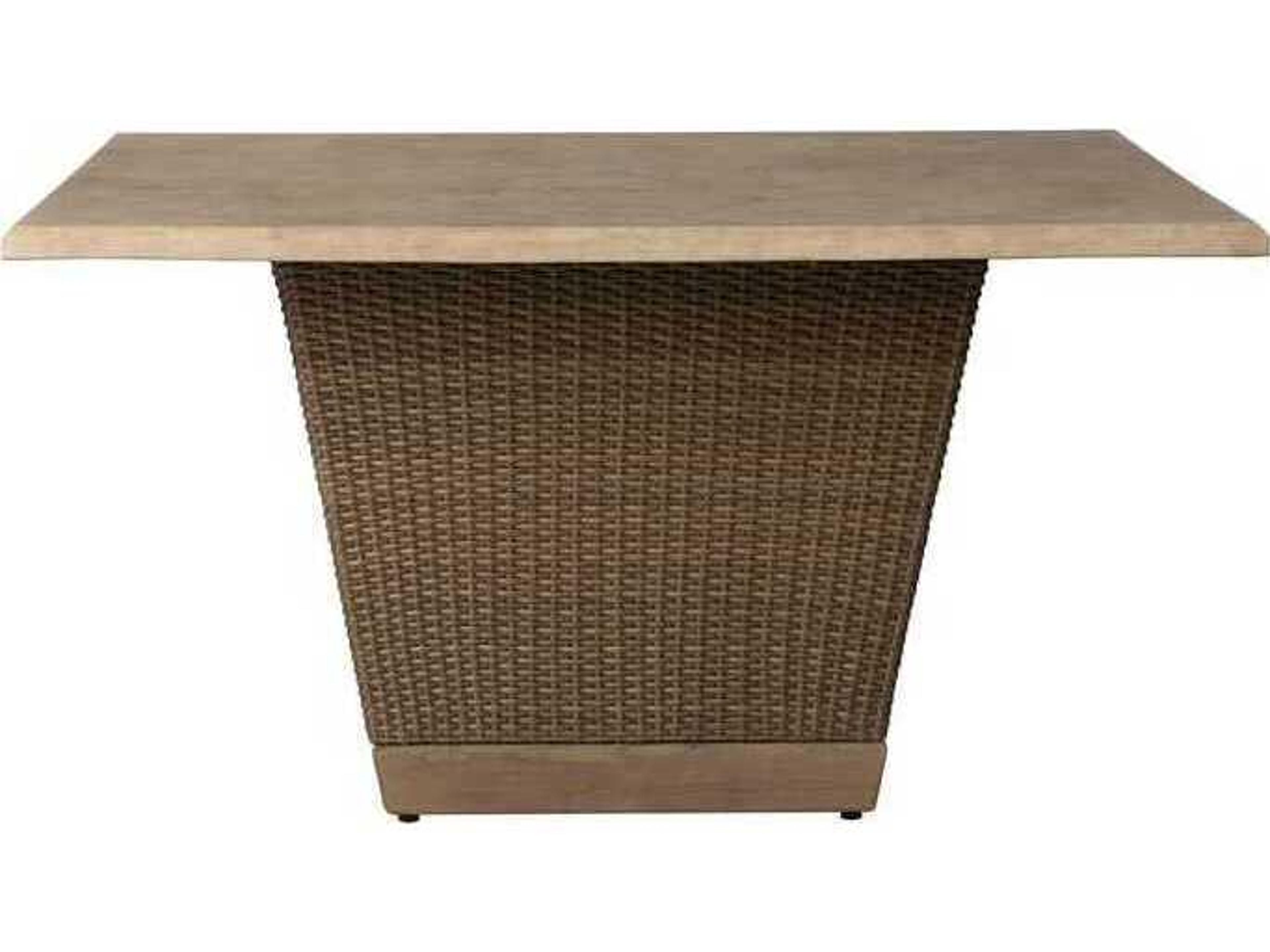 Lloyd Flanders Charisma Aluminum Wicker Square Dining Table