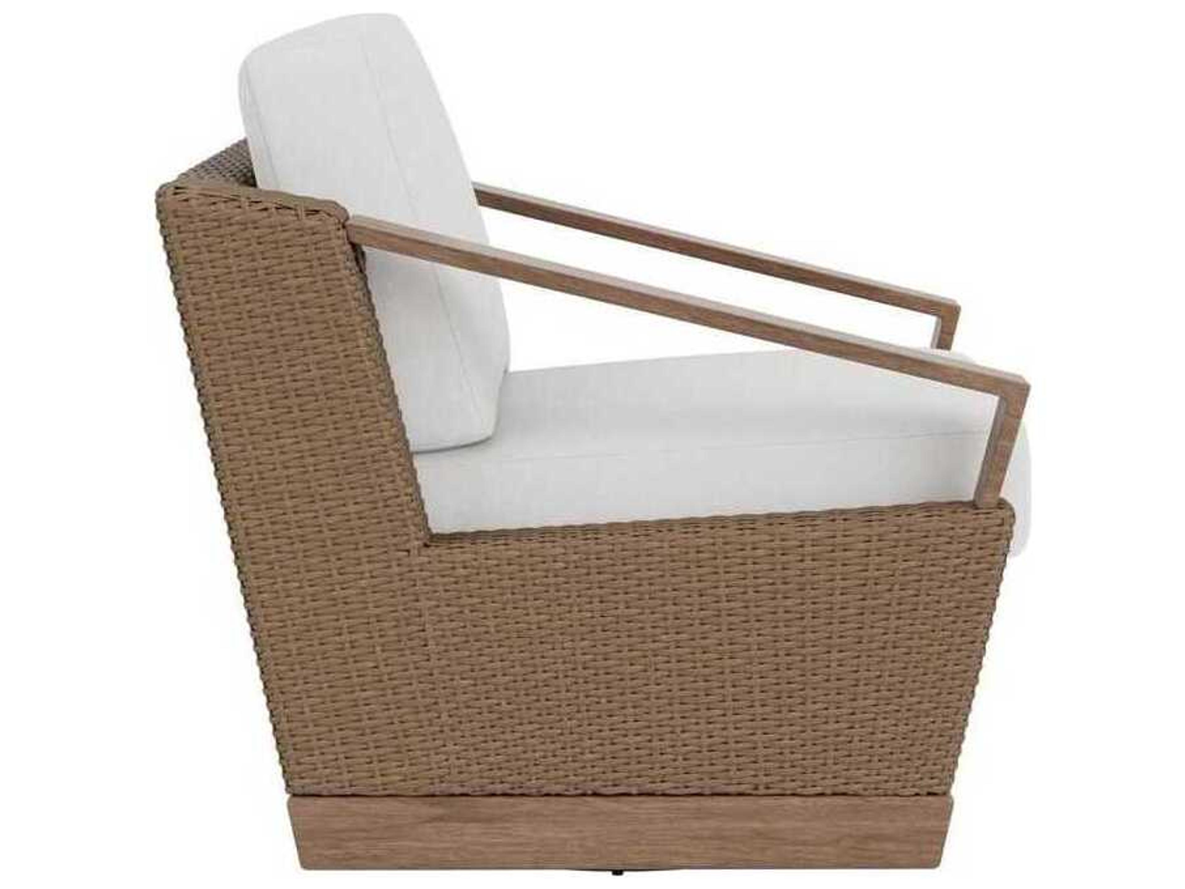 Lloyd Flanders Charisma Aluminum Wicker Swivel Lounge Chair