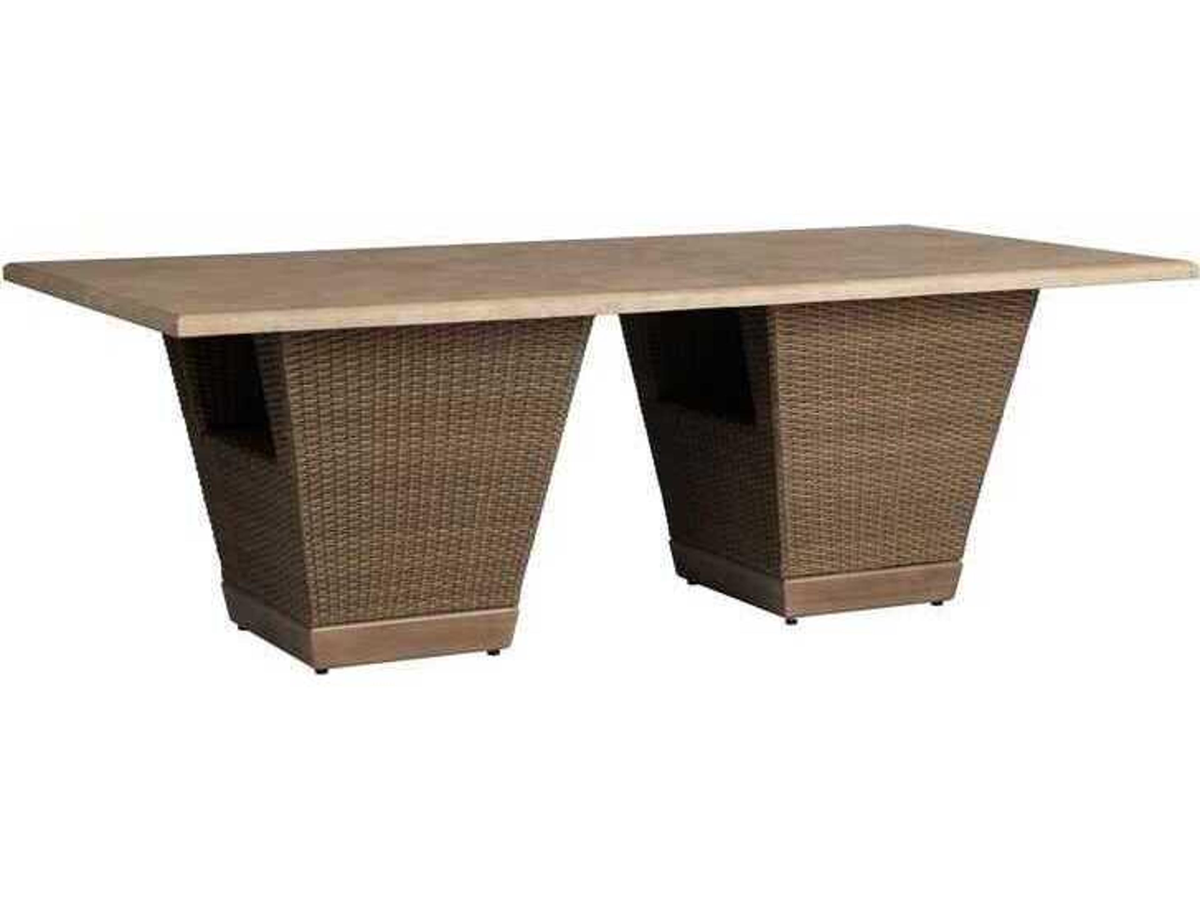 Charisma Aluminum Wicker Rectangular Dining Table