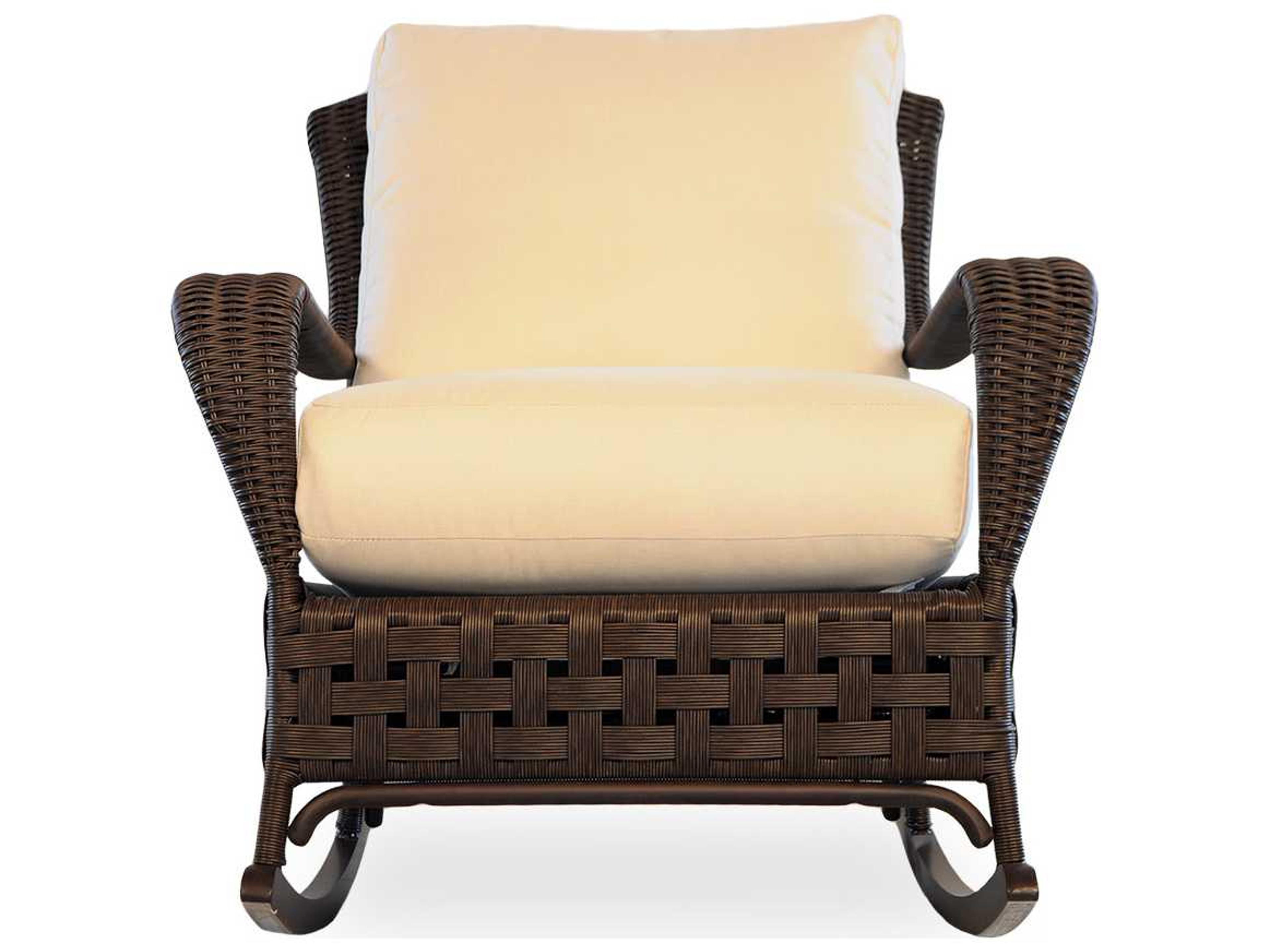 Lloyd Flanders Haven Wicker Rocker Outdoor Patio Lounge Chair