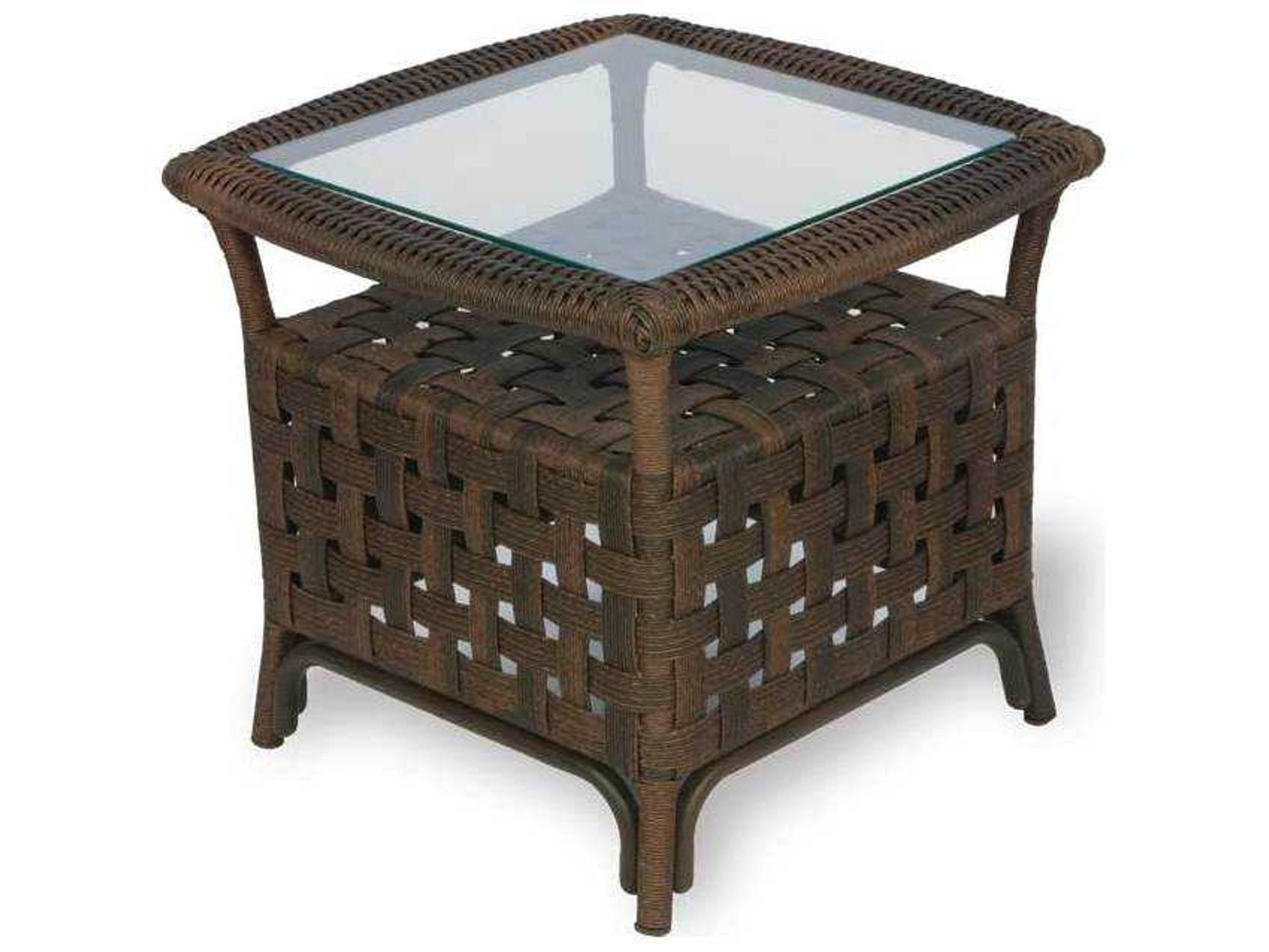 Lloyd Flanders Haven Wicker Square Outdoor End Table