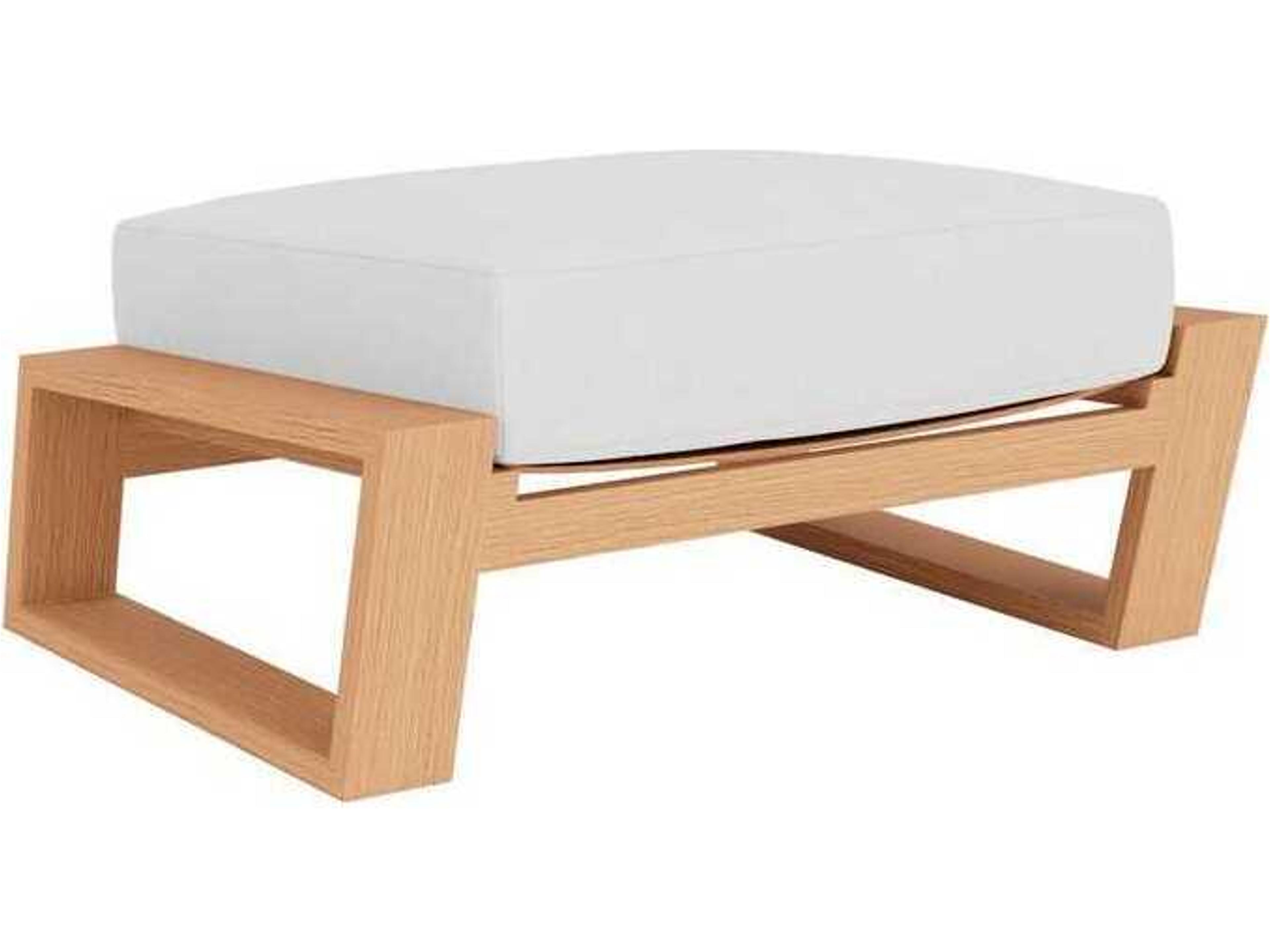 Pursuit Ottoman Modern Aluminum Outdoor