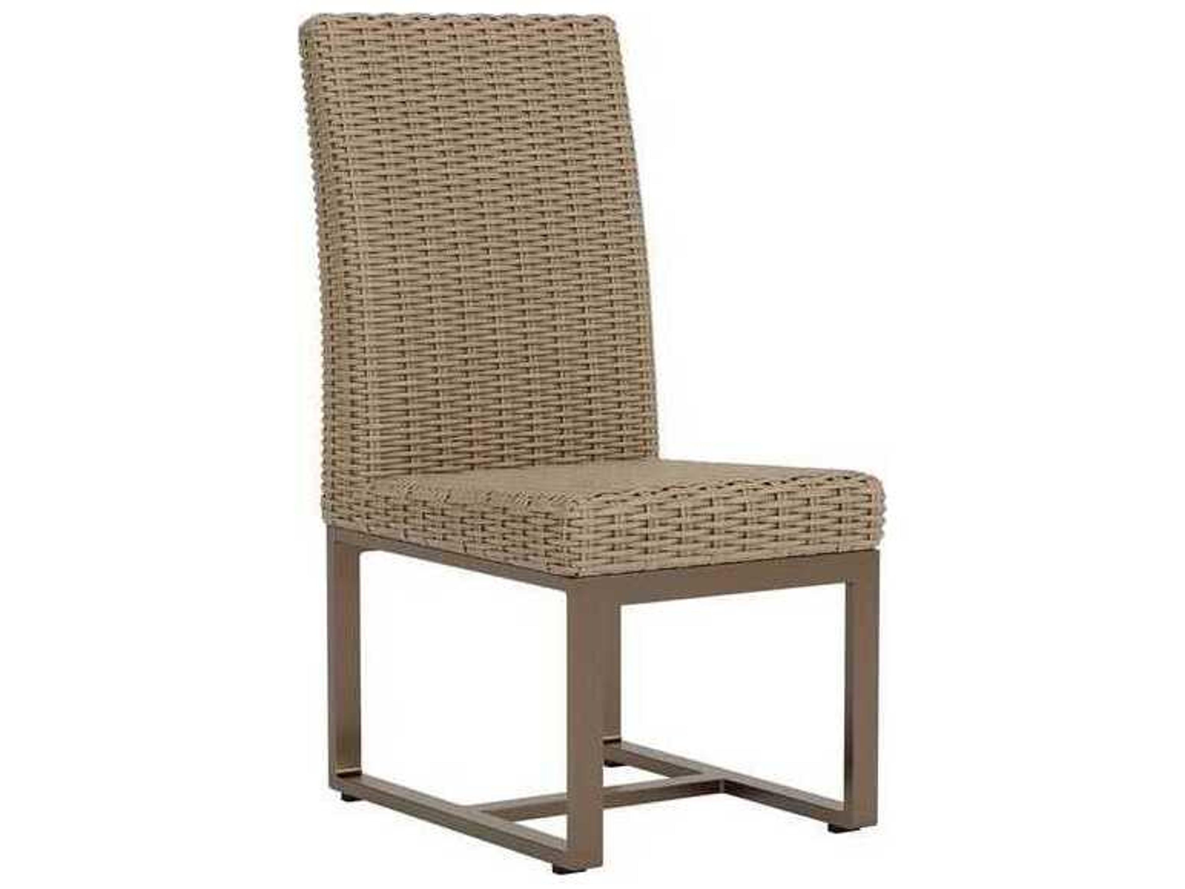Milan Armless Dining Chair Modern Woven Vinyl