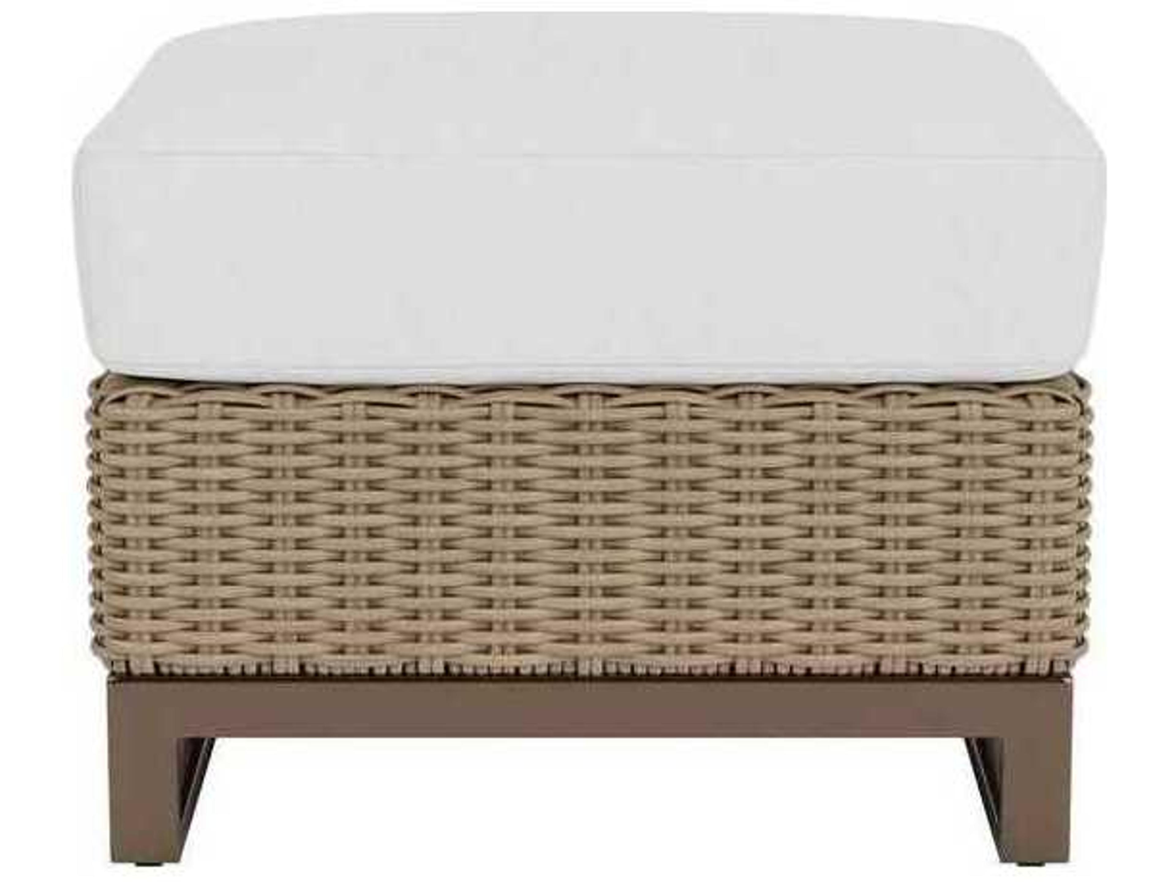 Lloyd Flanders Milan Wicker Outdoor Ottoman