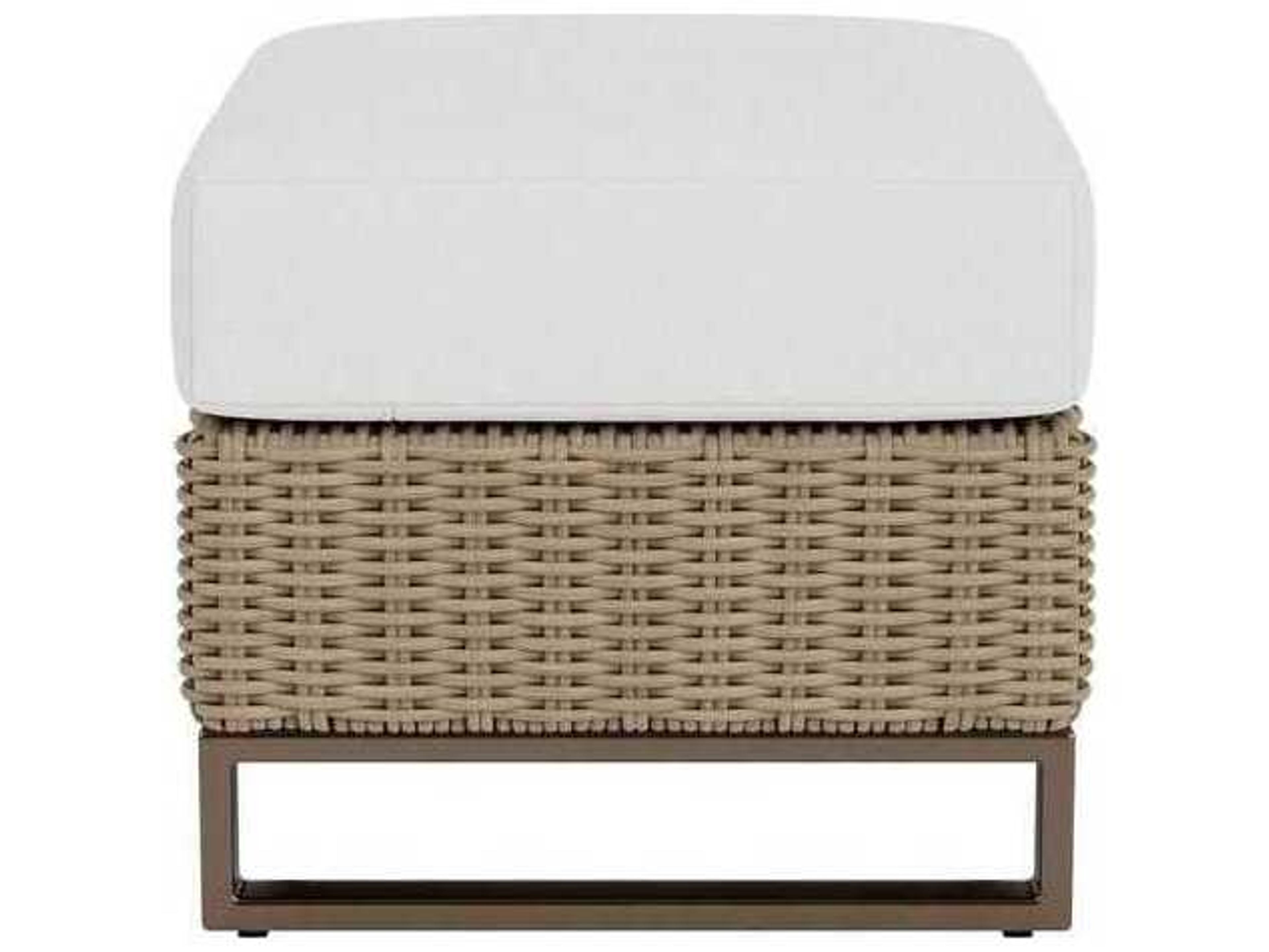 Lloyd Flanders Milan Wicker Outdoor Ottoman
