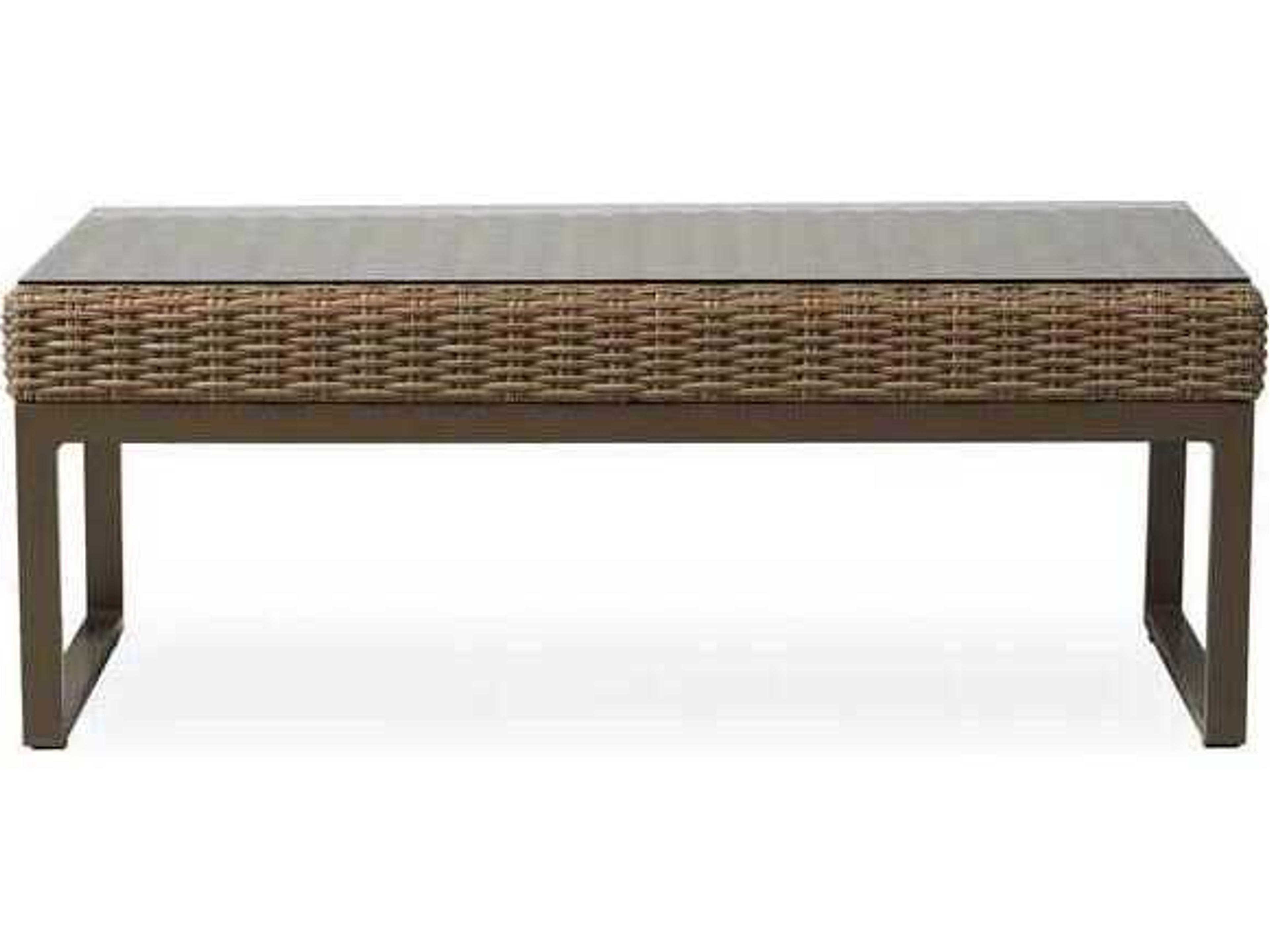Lloyd Flanders Milan Wicker Rectangular Outdoor Patio Coffee Table