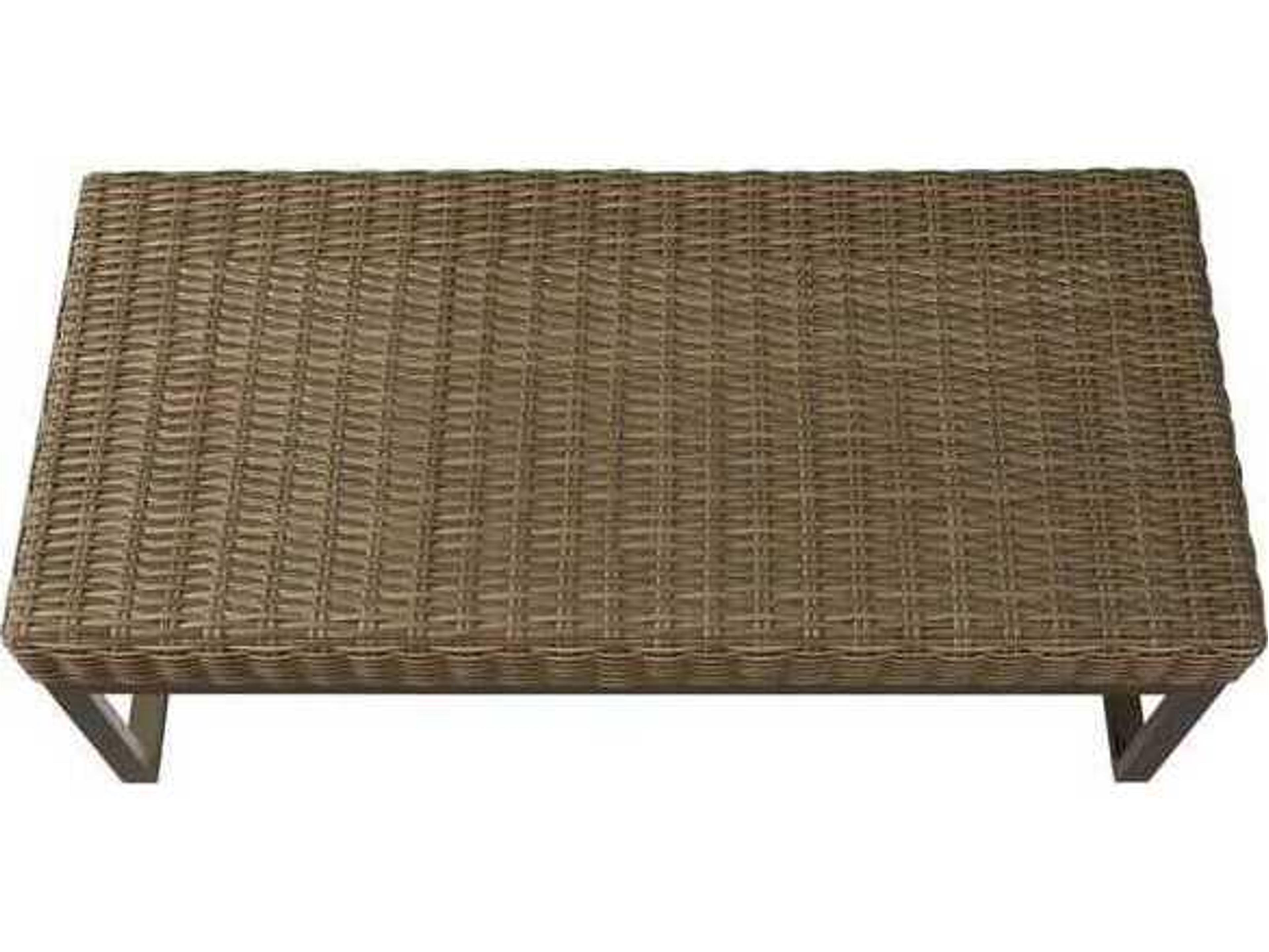 Lloyd Flanders Milan Wicker Rectangular Outdoor Patio Coffee Table