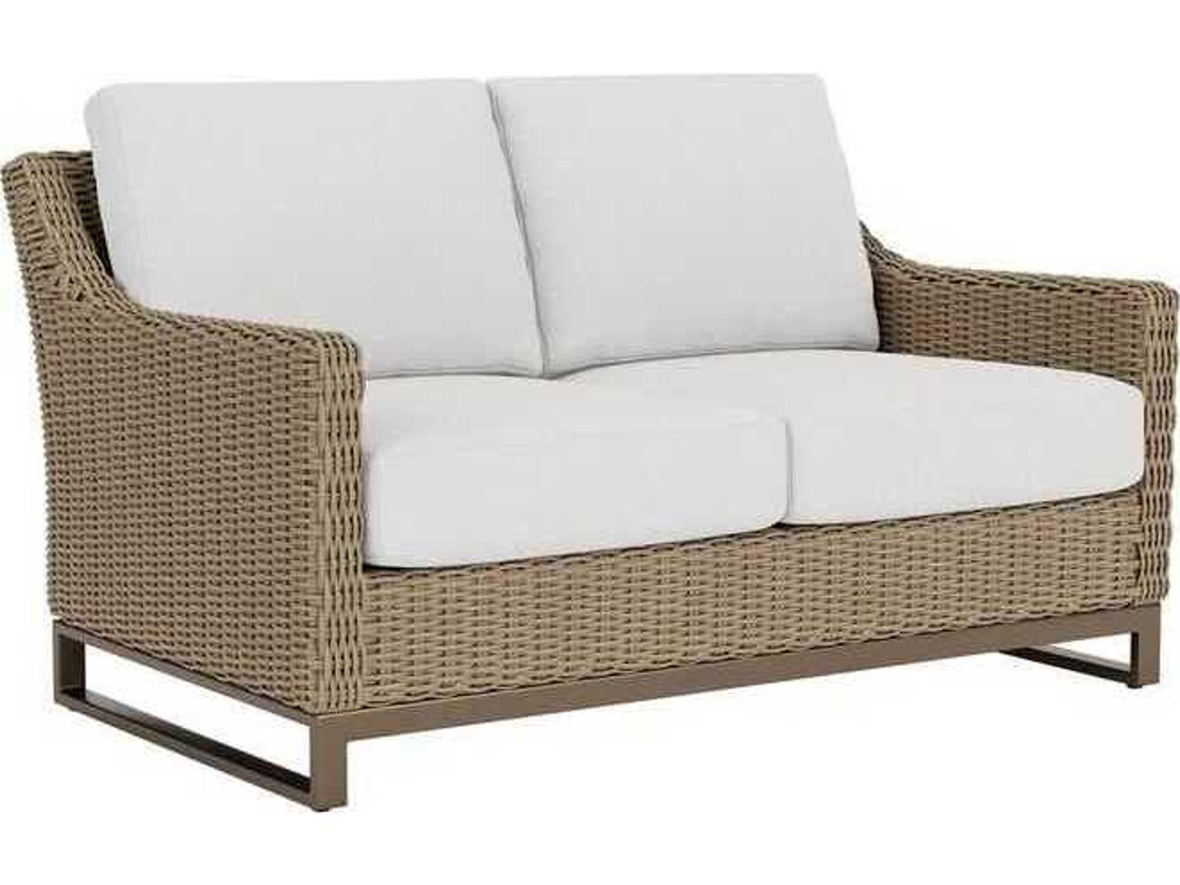 Milan Wicker Loveseat Modern Outdoor