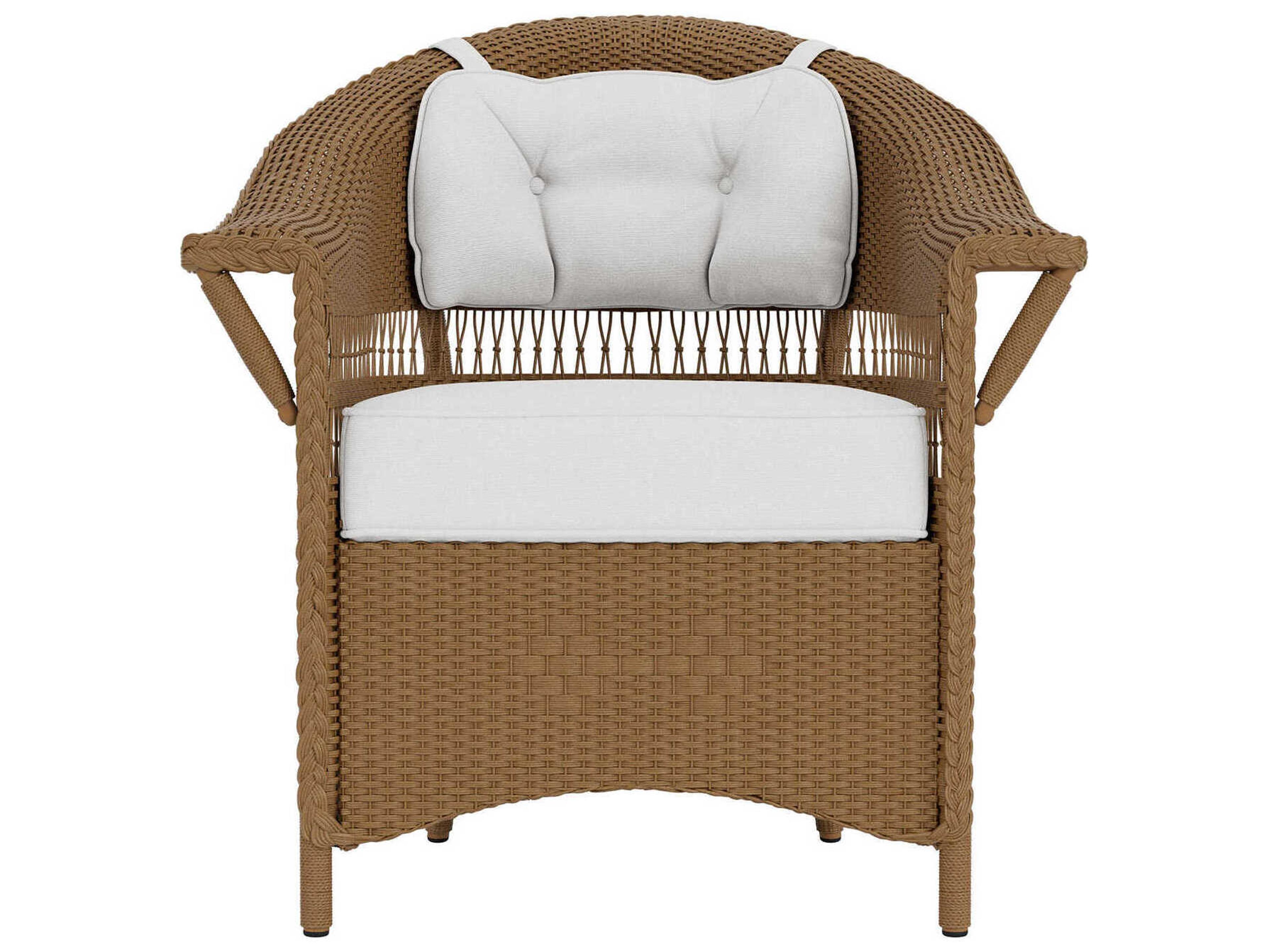 Lloyd Flanders Nantucket Wicker Outdoor Patio Dining Arm Chair