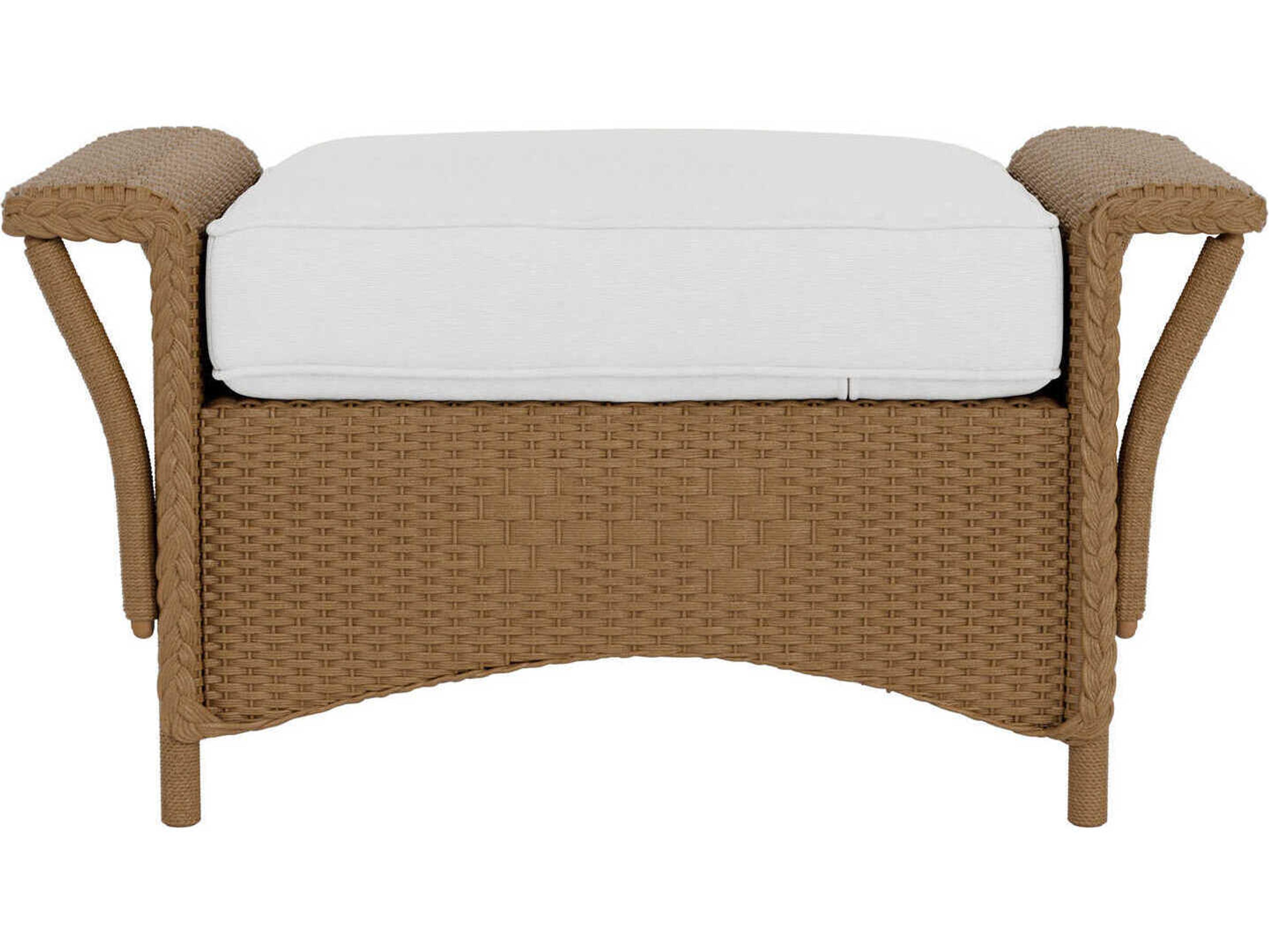 Lloyd Flanders Nantucket Wicker Outdoor Patio Ottoman