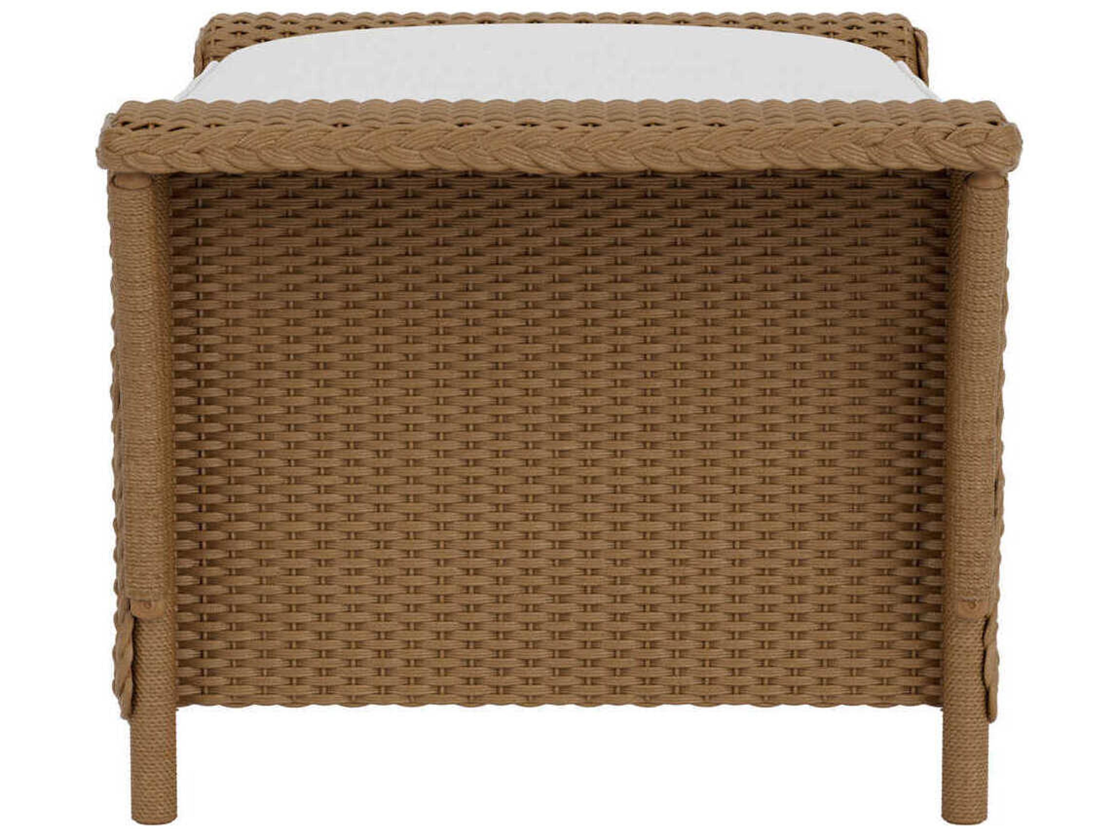 Lloyd Flanders Nantucket Wicker Outdoor Patio Ottoman