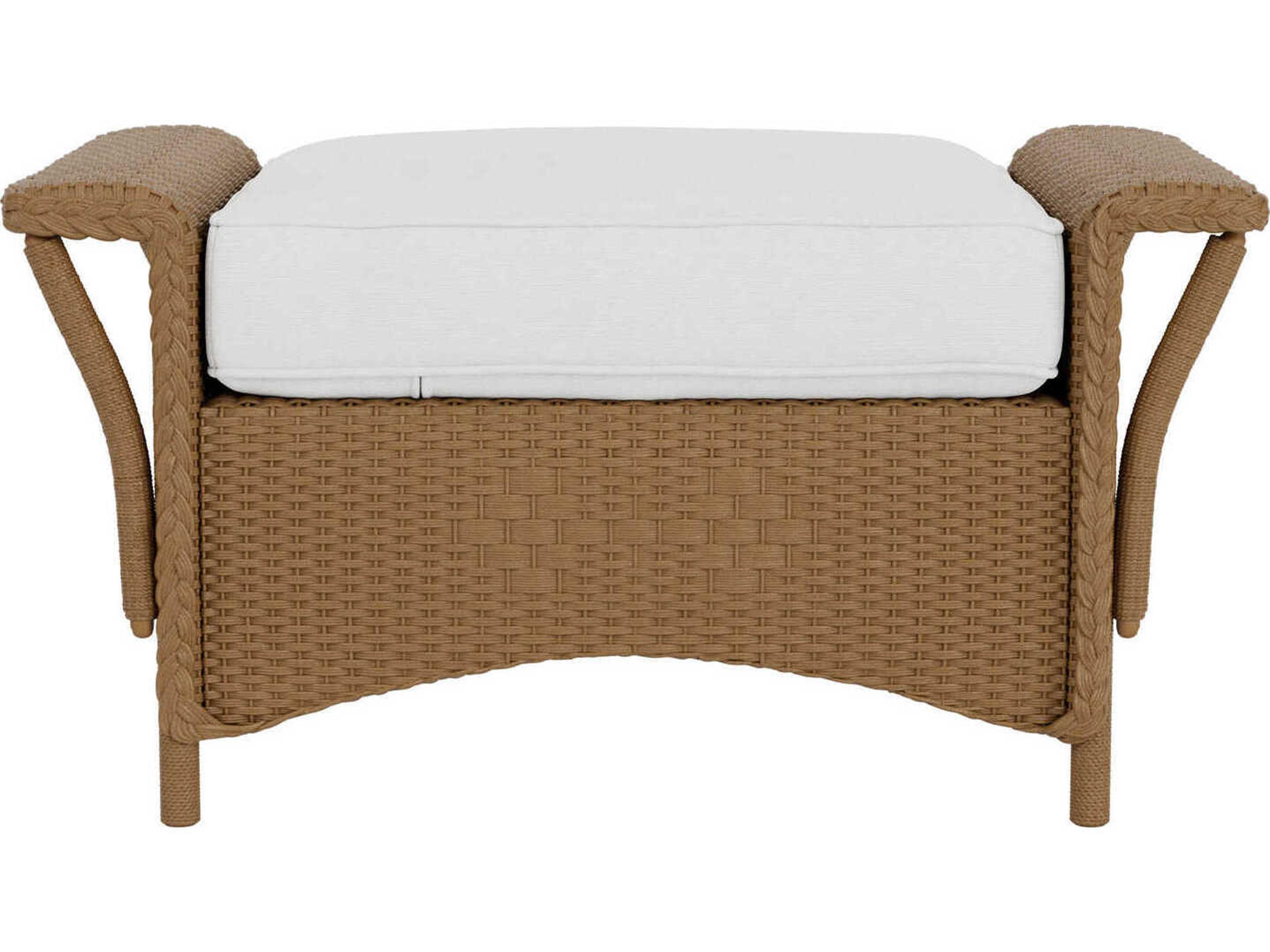 Lloyd Flanders Nantucket Wicker Outdoor Patio Ottoman