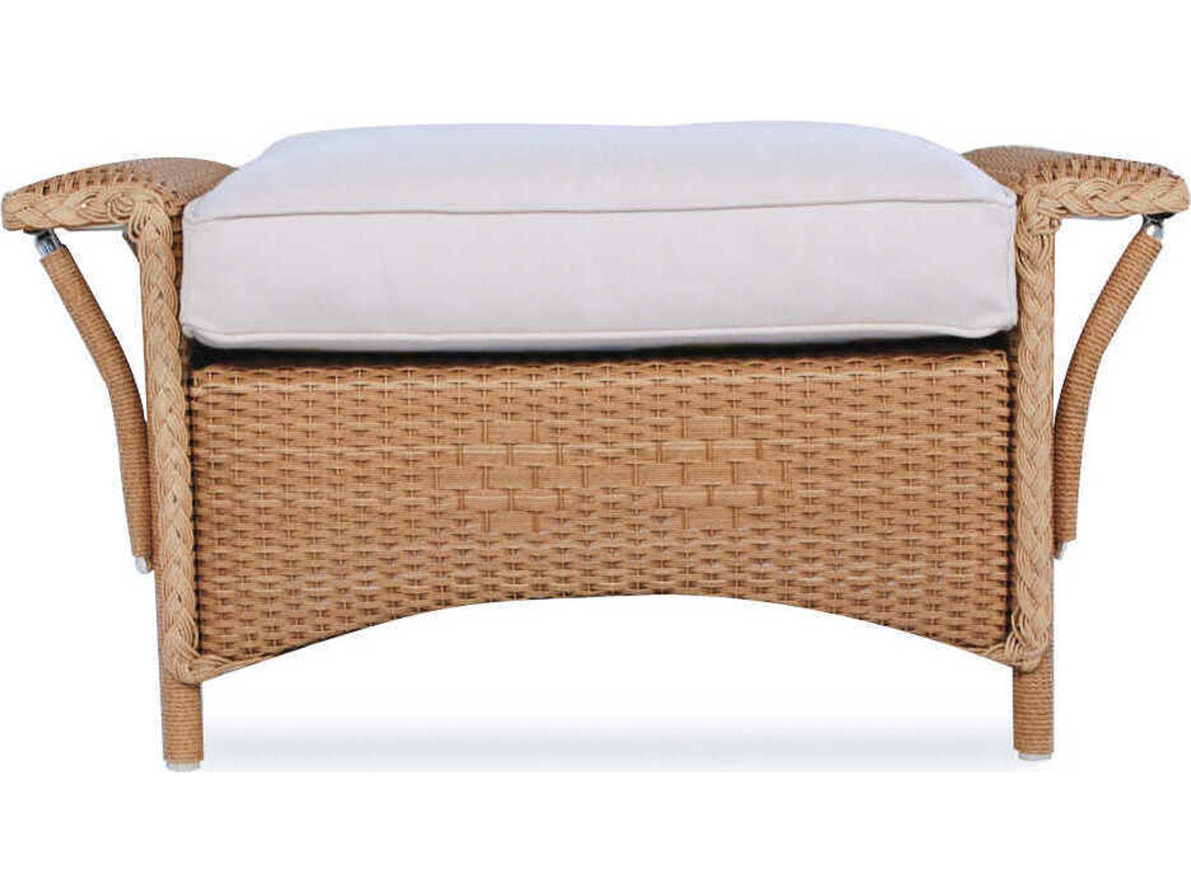 Lloyd Flanders Nantucket Wicker Outdoor Patio Ottoman