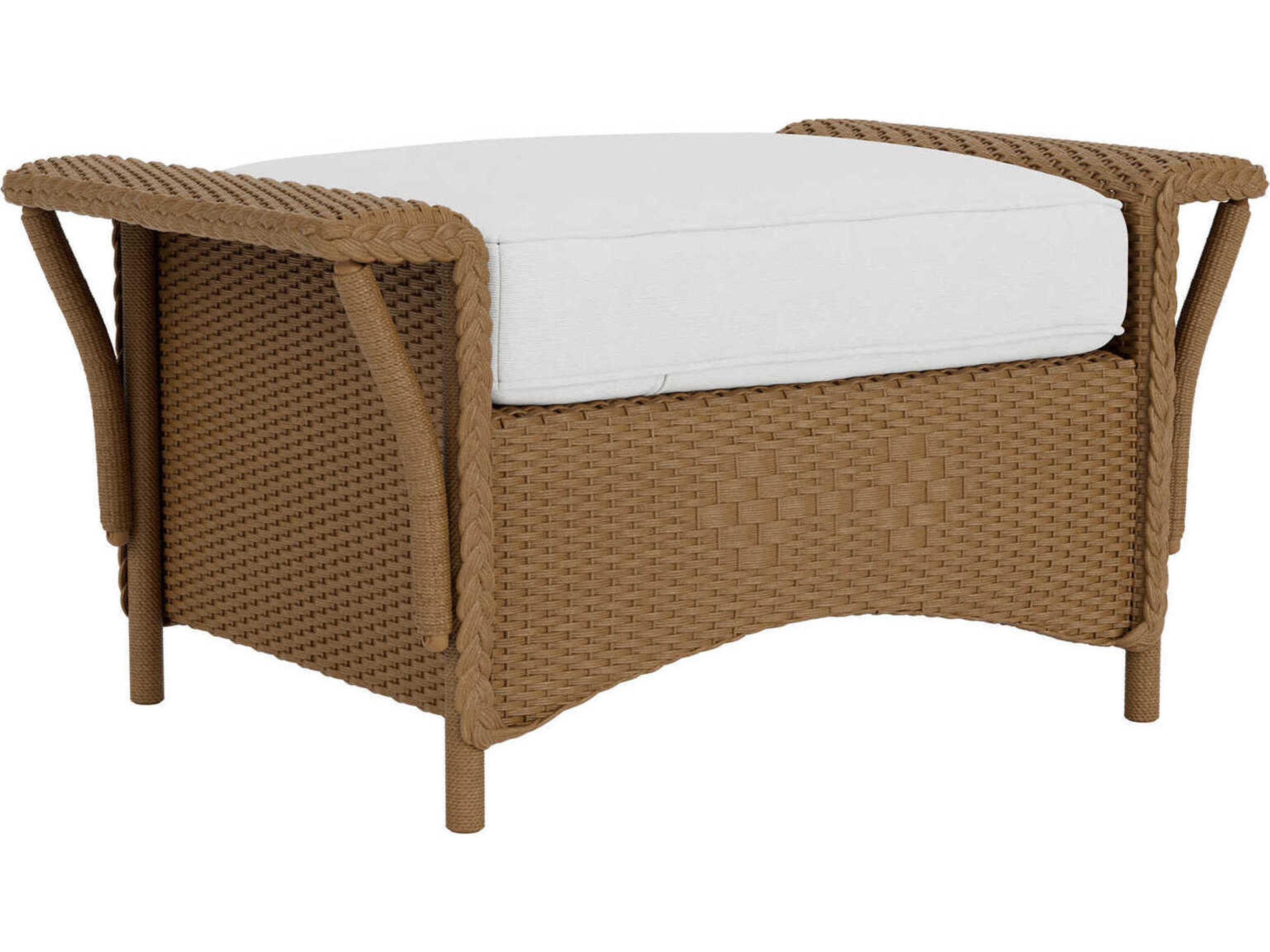 Nantucket Wicker Ottoman Classic Outdoor Furniture