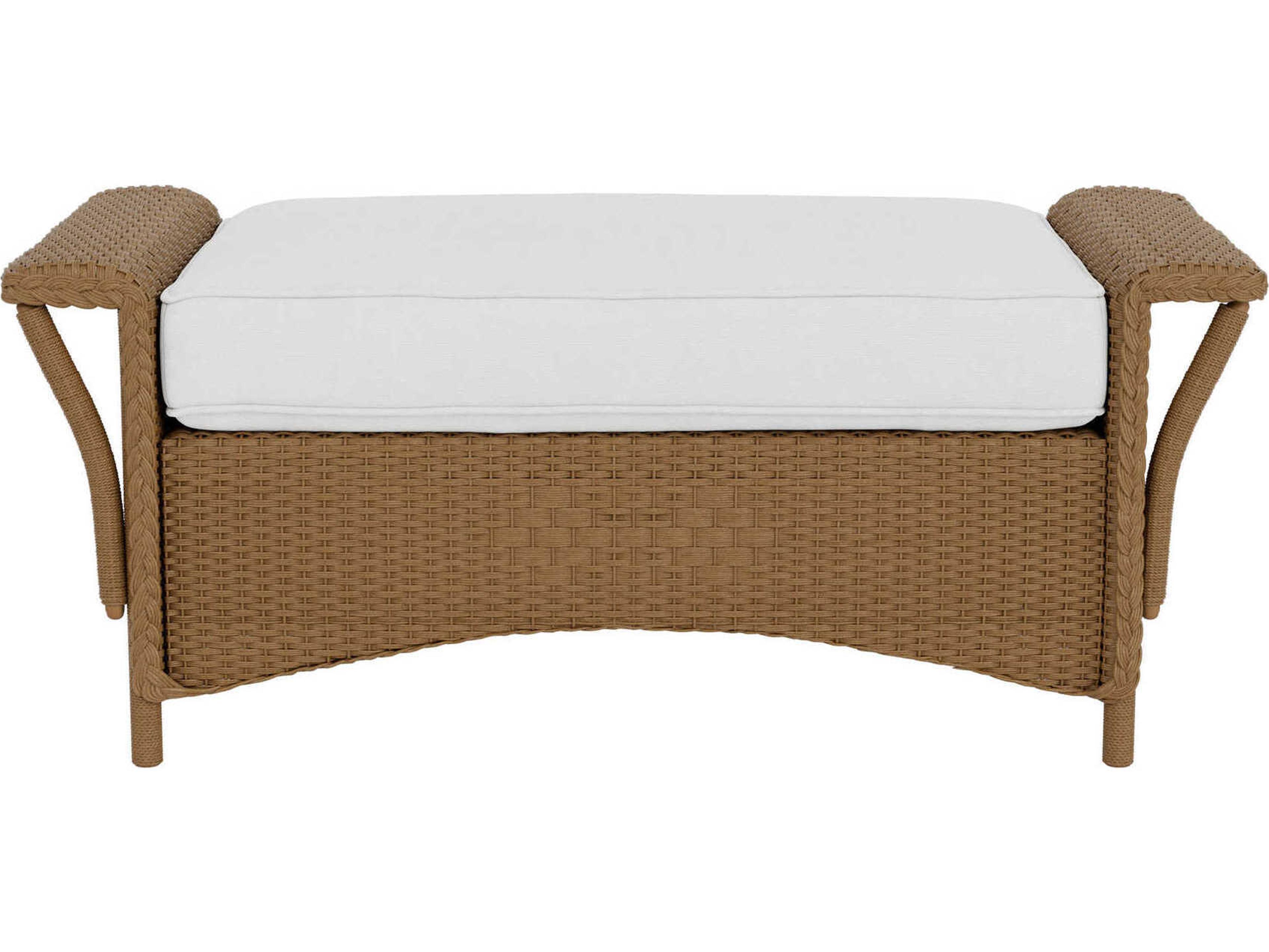 Lloyd Flanders Nantucket Wicker Patio Ottoman