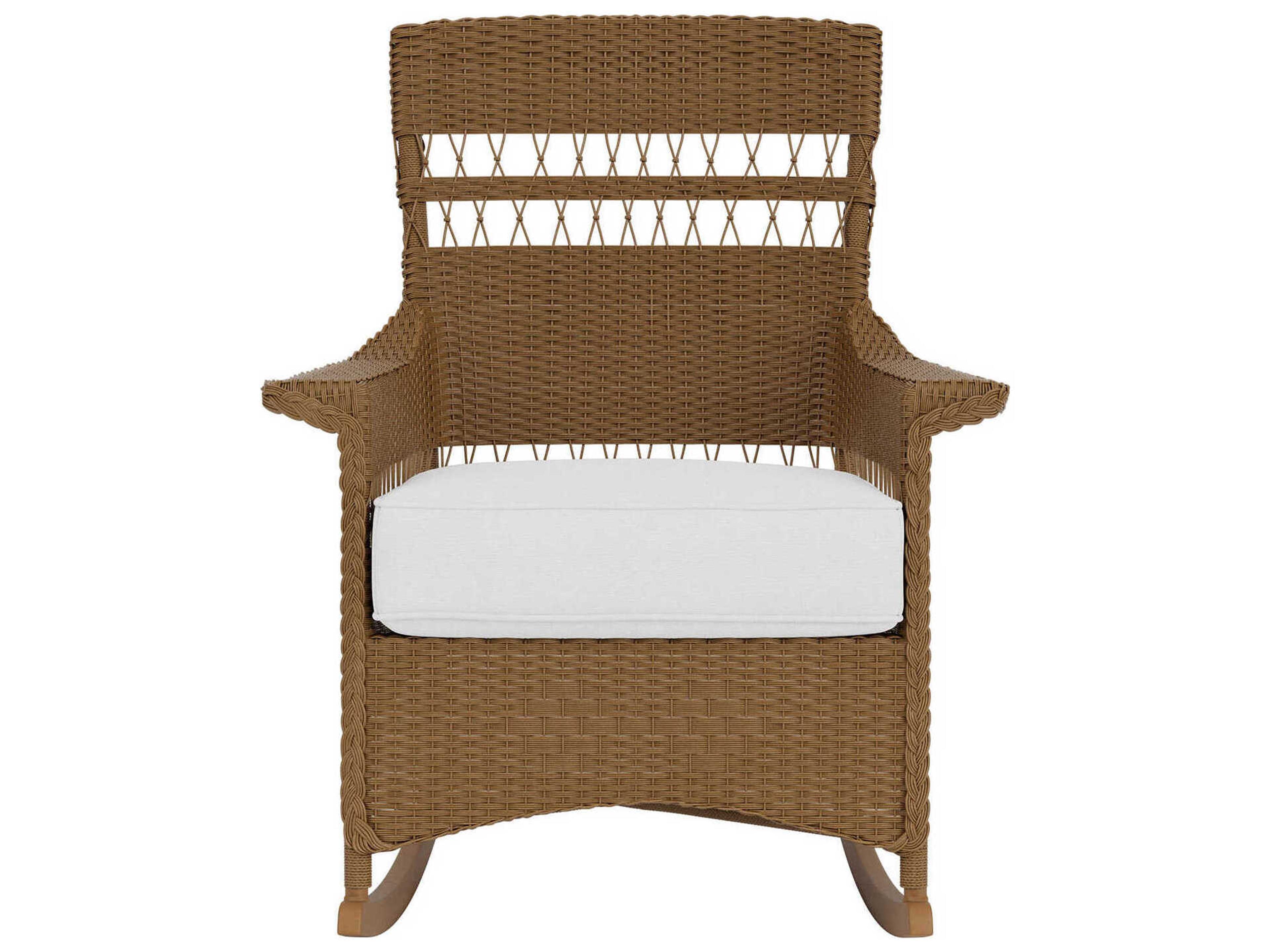 Lloyd Flanders Nantucket Wicker Porch Rocker Patio Lounge Chair