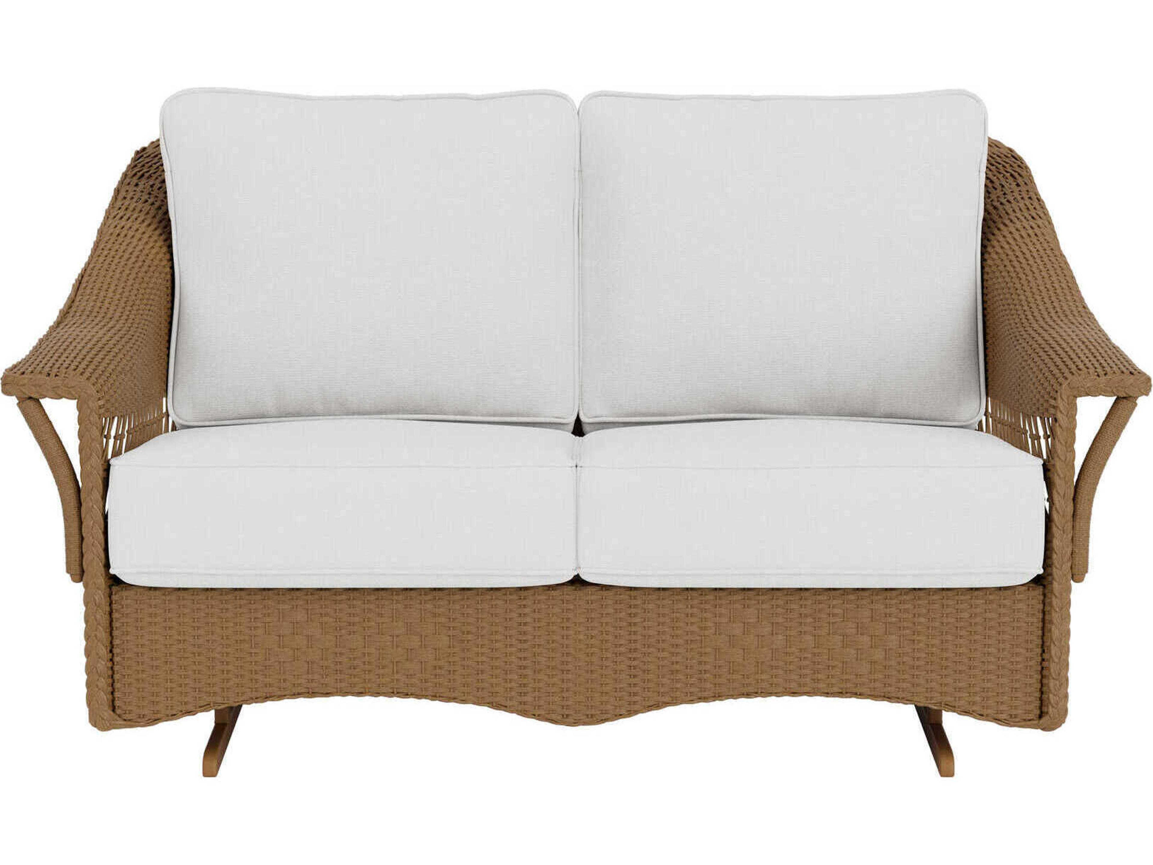 Lloyd Flanders Nantucket Wicker Glider Outdoor Loveseat