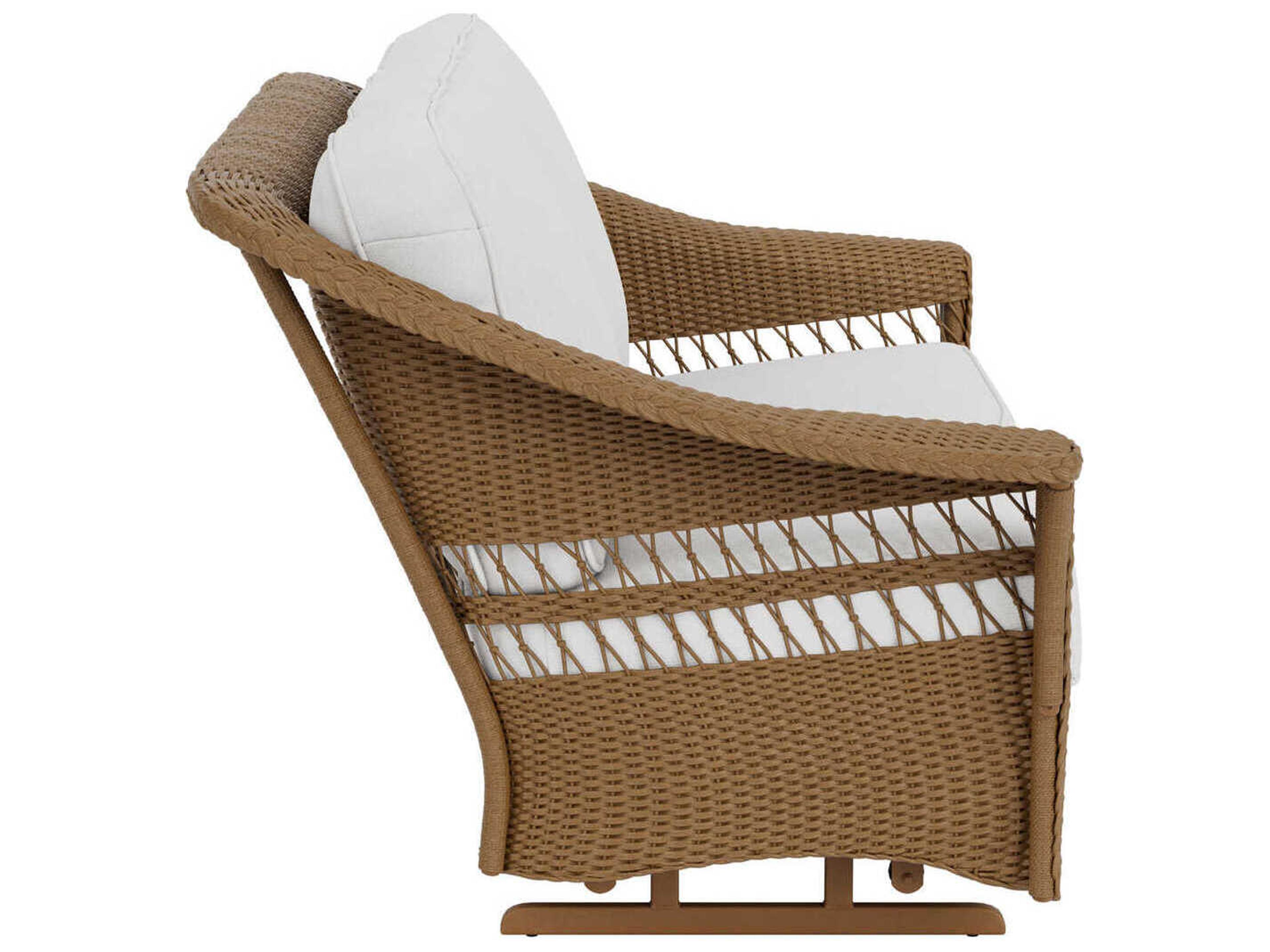 Lloyd Flanders Nantucket Wicker Glider Outdoor Loveseat