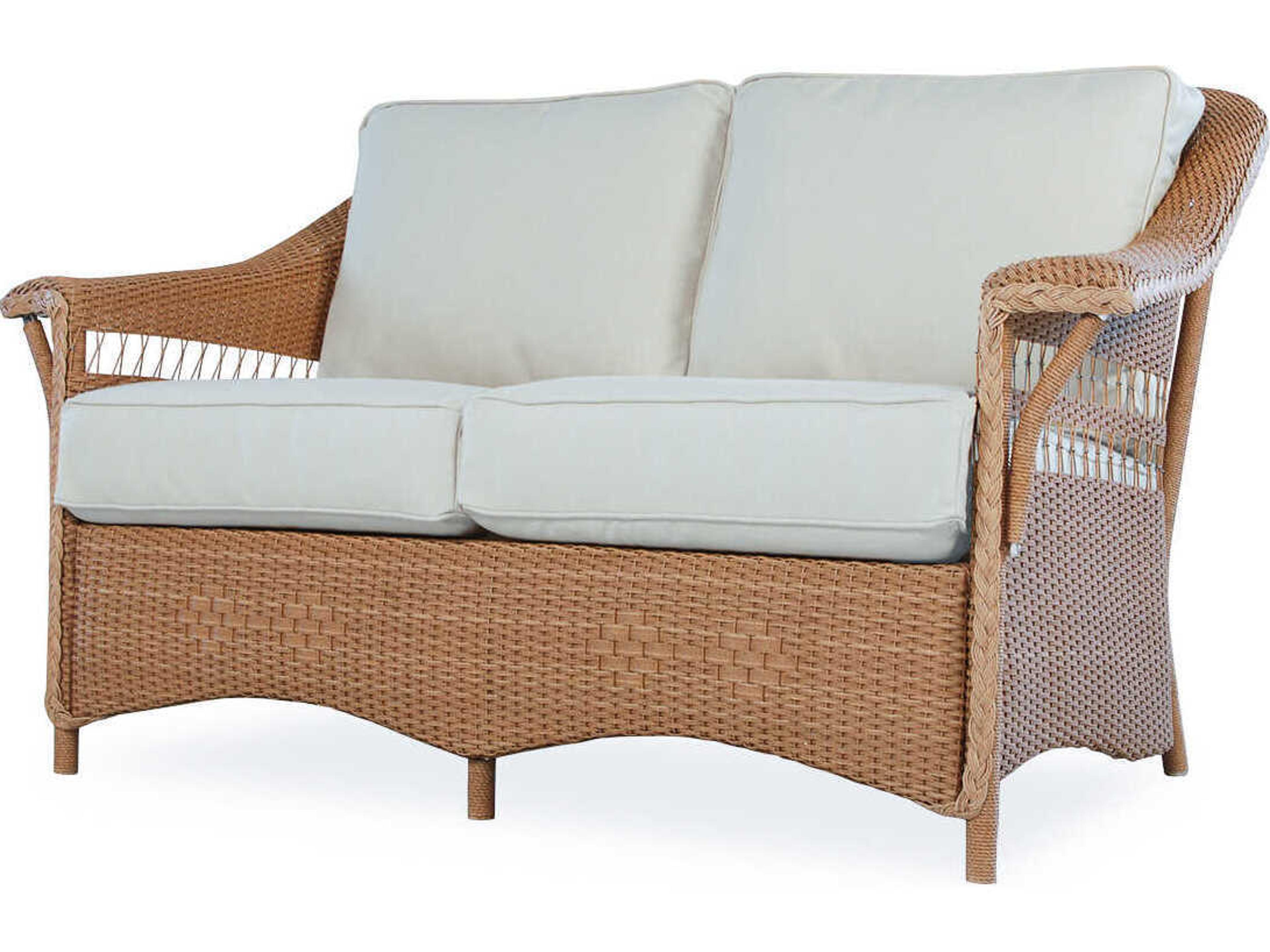 Lloyd Flanders Nantucket Wicker Outdoor Patio Loveseat