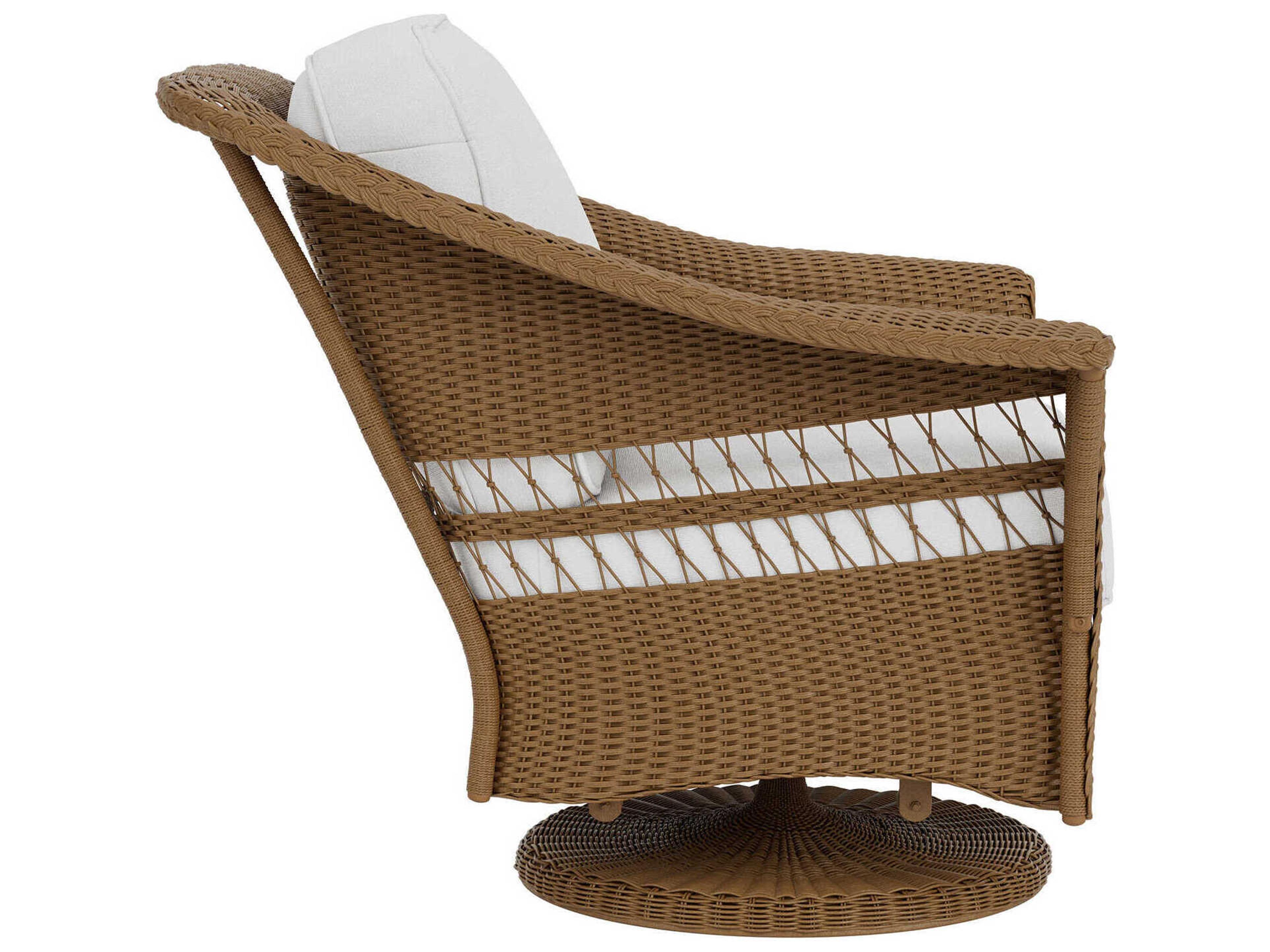 Lloyd Flanders Nantucket Wicker Swivel Rocker Outdoor Lounge Chair
